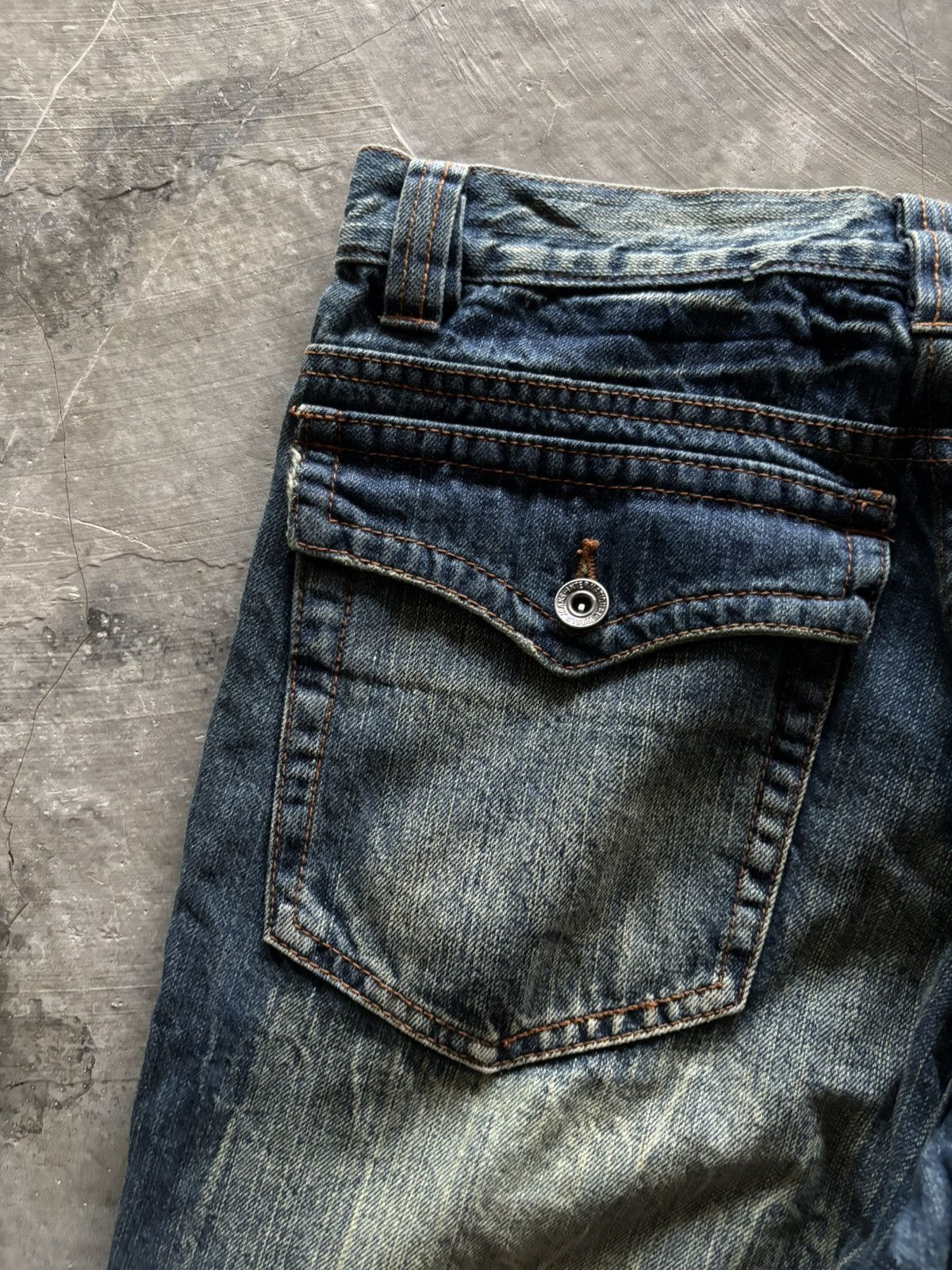 Tornado Mart NYLAUS flare distressed rusty mud wash mudmax style japanese Size US 31 - 15 Thumbnail
