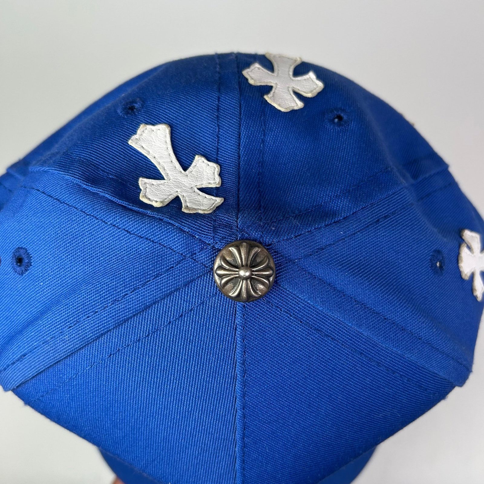 Chrome Hearts Chrome Hearts Blue Cross Patch CH Baseball Hat Size ONE SIZE - 4 Thumbnail