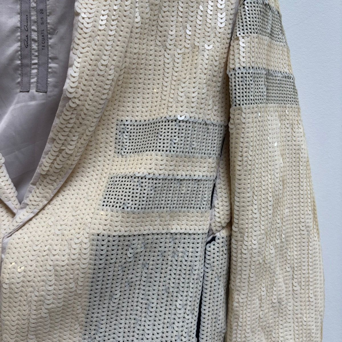 Rick Owens SS20 Rick Owens “TECTUAL” Sequin Blazer Size XS / US 0-2 / IT 36-38 - 3 Thumbnail