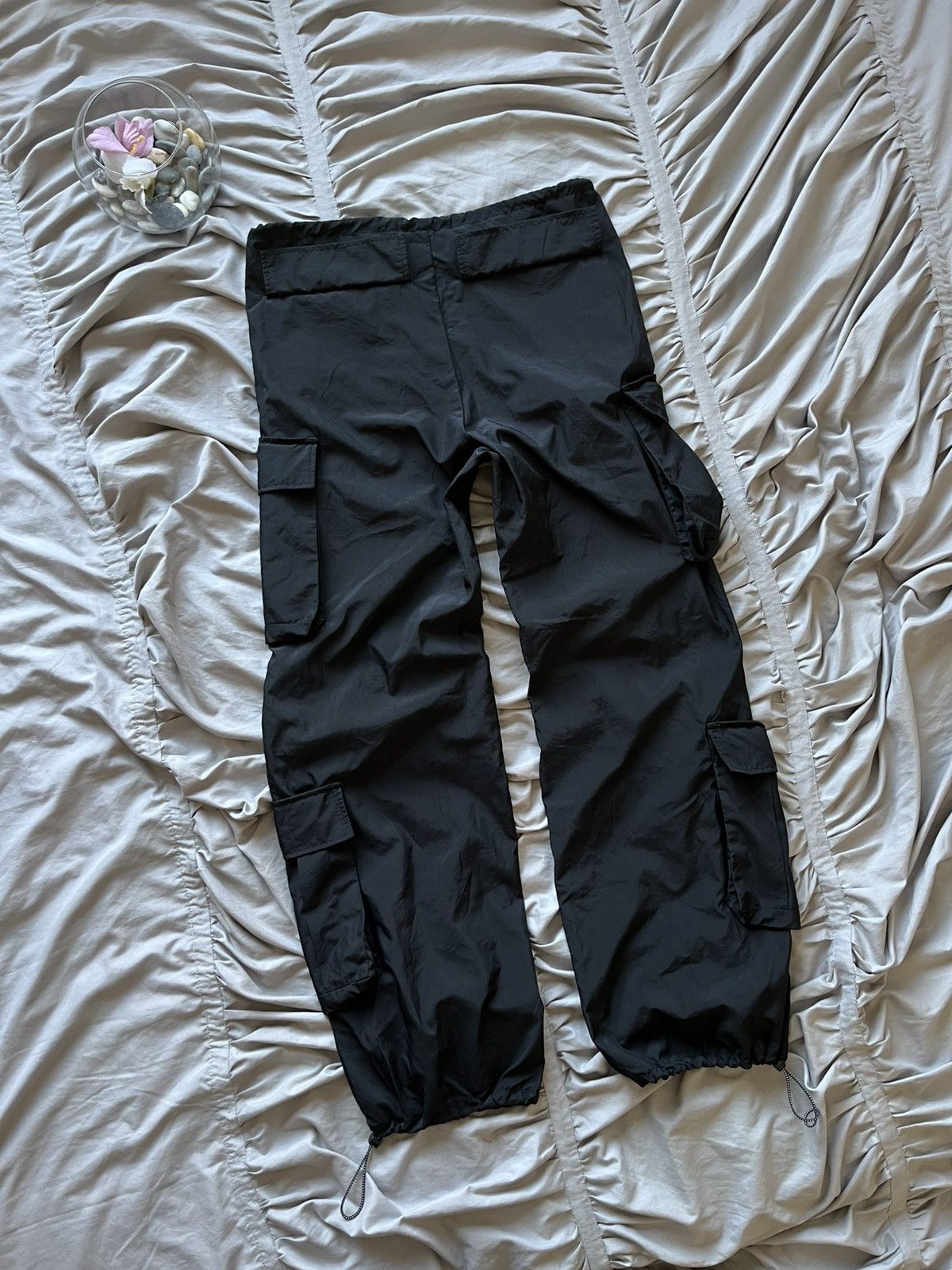 Japanese Brand Vintage Nylon Cargo Pants Baggy Wide Japanese Y2K Size US 32 / EU 48 - 6 Thumbnail