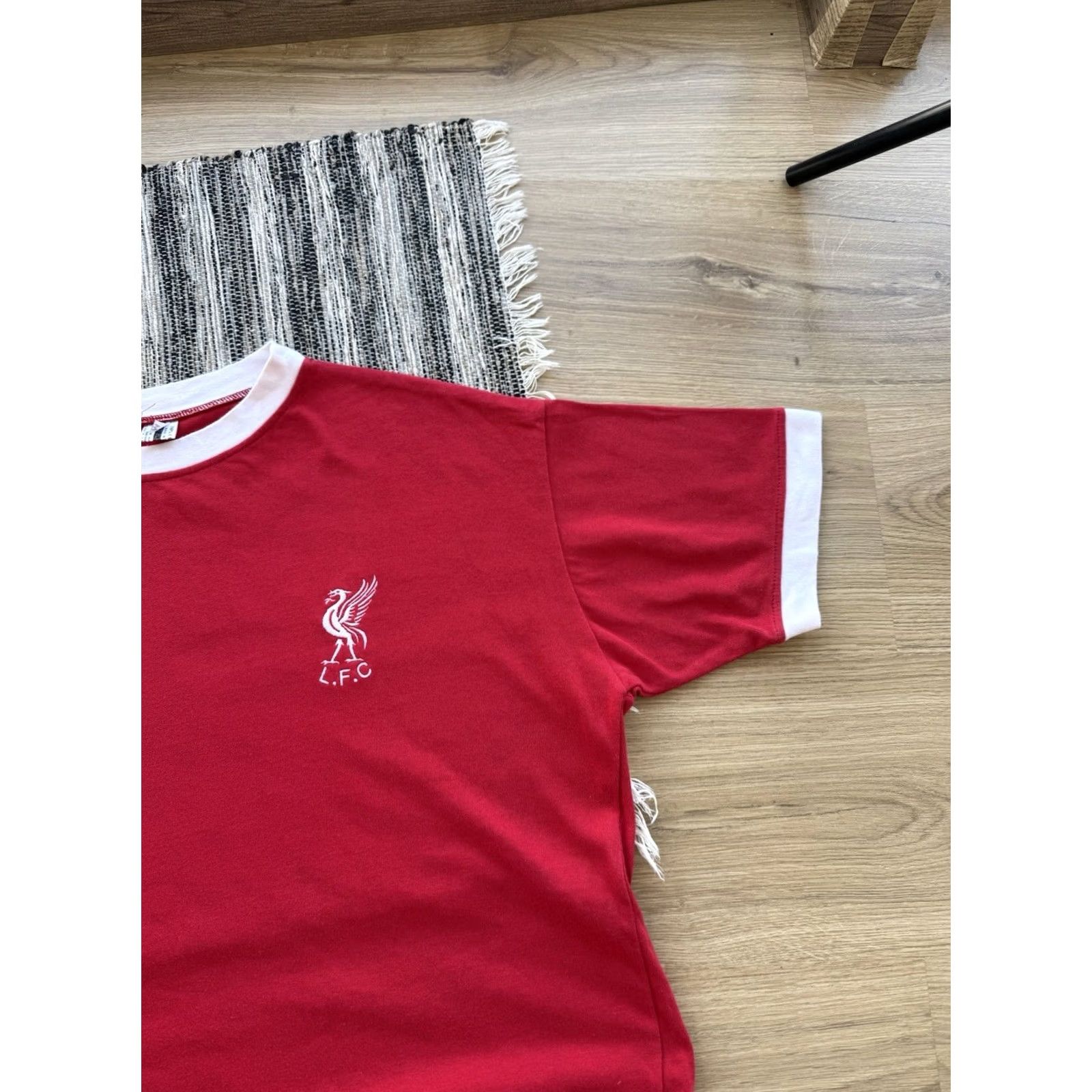 Vintage LIVERPOOL VINTAGE 80s COTTON FOOTBALL T-SHIRT SOOCER JERSEY RED MANCHESTER? Size US M / EU 48-50 / 2 - 4 Thumbnail