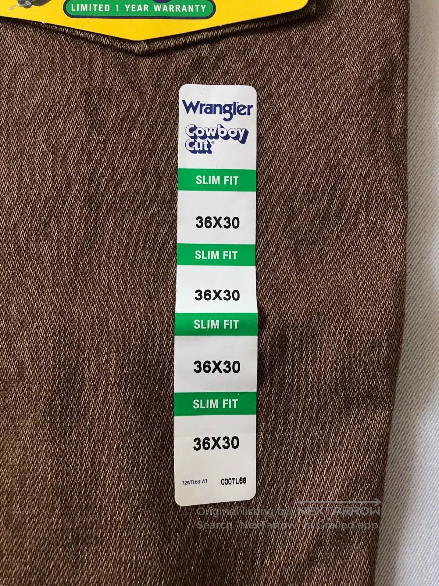 Wrangler Wrangler 936BKW Brown Jeans W36L30. Size US 36 / EU 52 - 6 Thumbnail