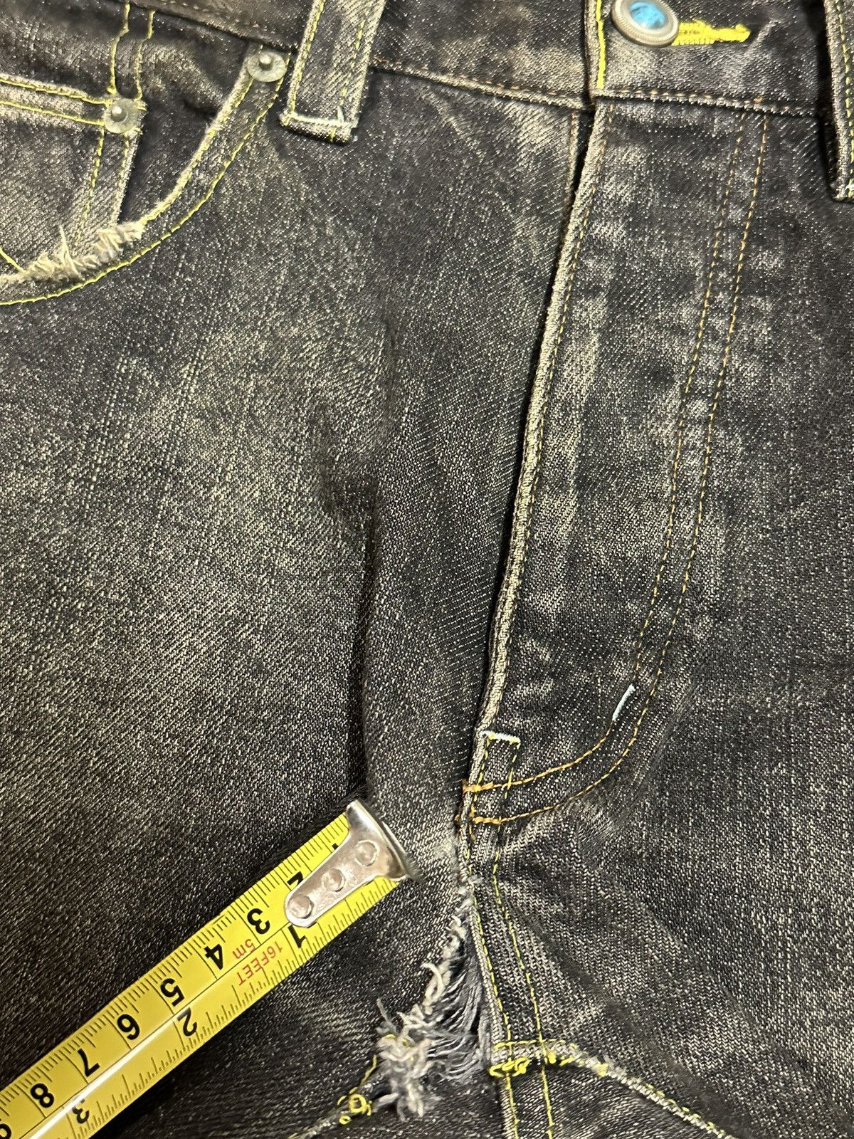 JNCO Vintage Japanese Brand Mud Faded Wash Style Loose Jeans Size US 34 / EU 50 - 15 Thumbnail