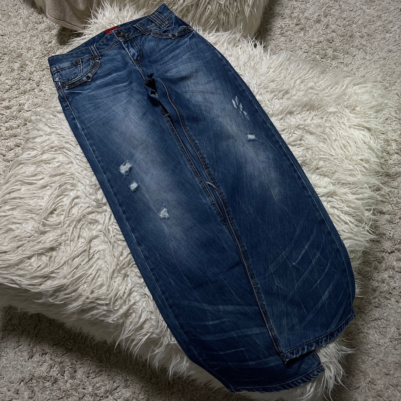 Hysteric Glamour Vintage Japanese Brand Faded Lowrise Bootcut Denim Jeans Size 30" / US 8 / IT 44 - 23 Thumbnail