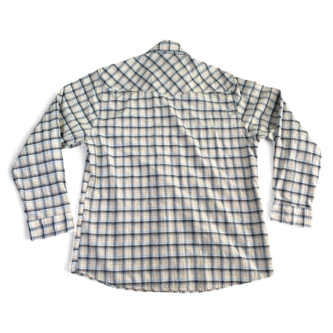 Vintage Senor De Los Cielos Western Shirt Adult LARGE White Blue Plaid Cowboy Size US L / EU 52-54 / 3 - 3 Thumbnail