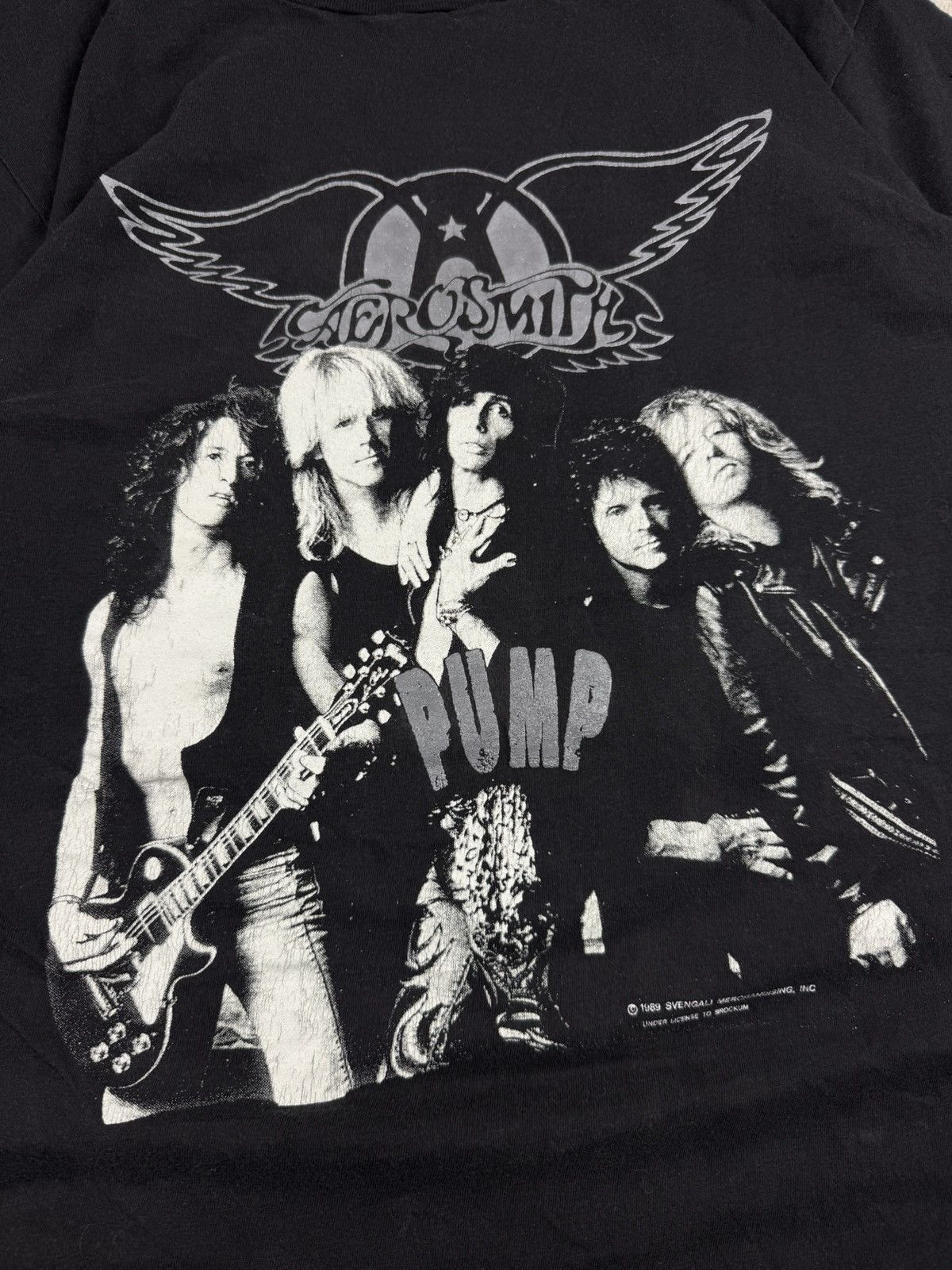 Band Tees Vintage 1989 Aerosmith PUMP euro tour graphic band tee Size US M / EU 48-50 / 2 - 7 Thumbnail