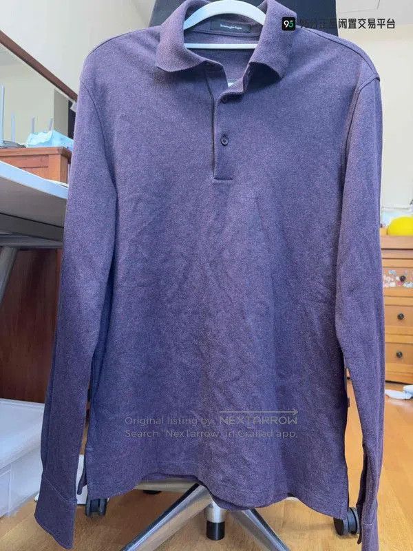 Ermenegildo Zegna Zegna Purple Long-Sleeve Polo Shirt. Size US S / EU 44-46 / 1 - 1 Thumbnail