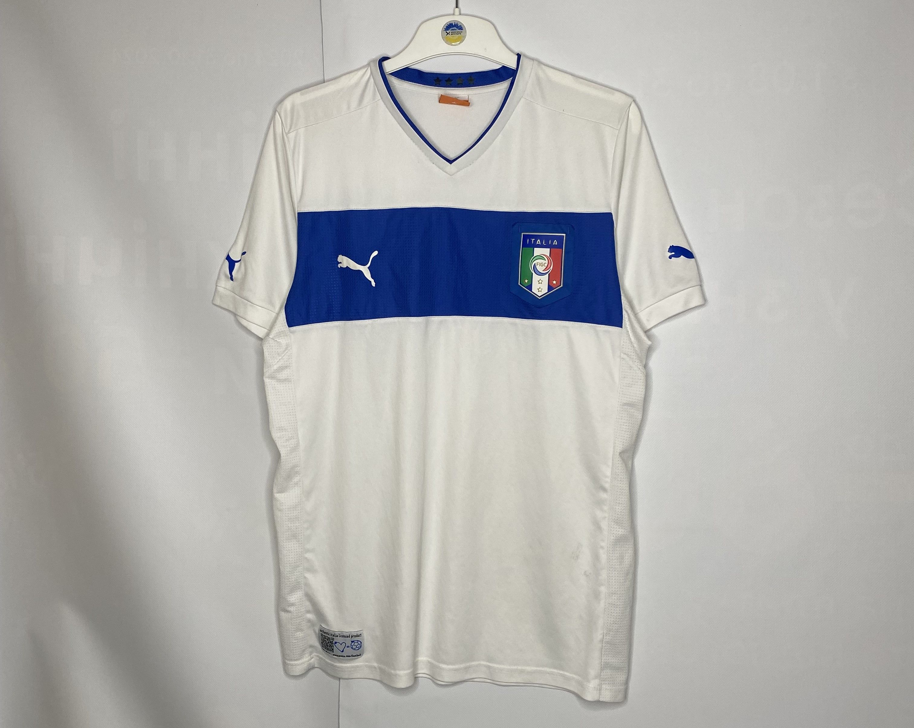 Puma × UEFA ITALY TEAM 2012 2014 HOME FOOTBALL SHIRT SOCCER JERSEY Size US L / EU 52-54 / 3 - 1 Thumbnail