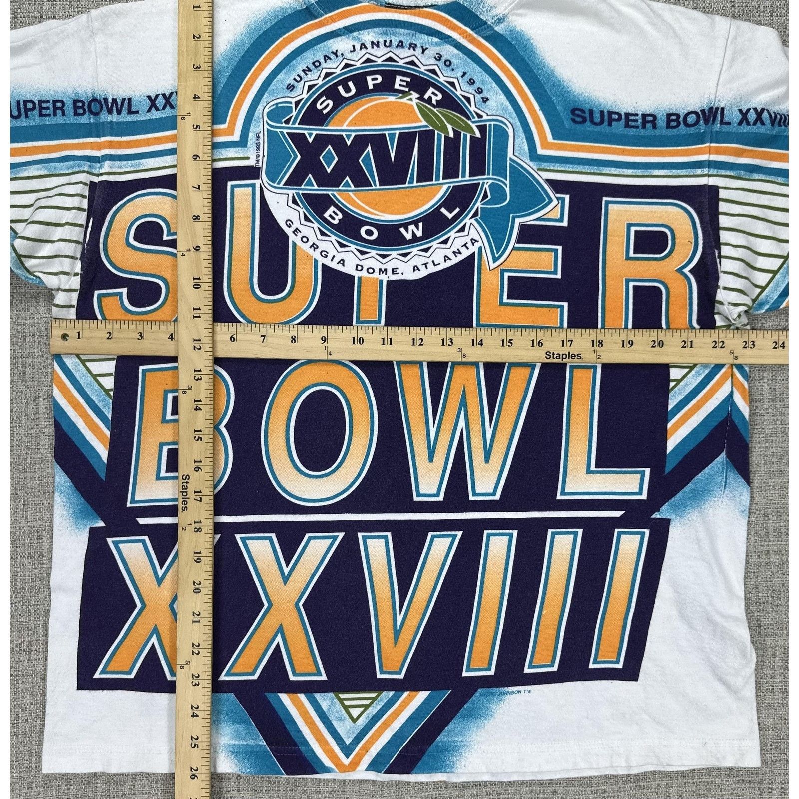 Other Super Bowl XXVIII Shirt Sz L Magic Johnson 1994 Cowboys AOP Size US L / EU 52-54 / 3 - 3 Thumbnail