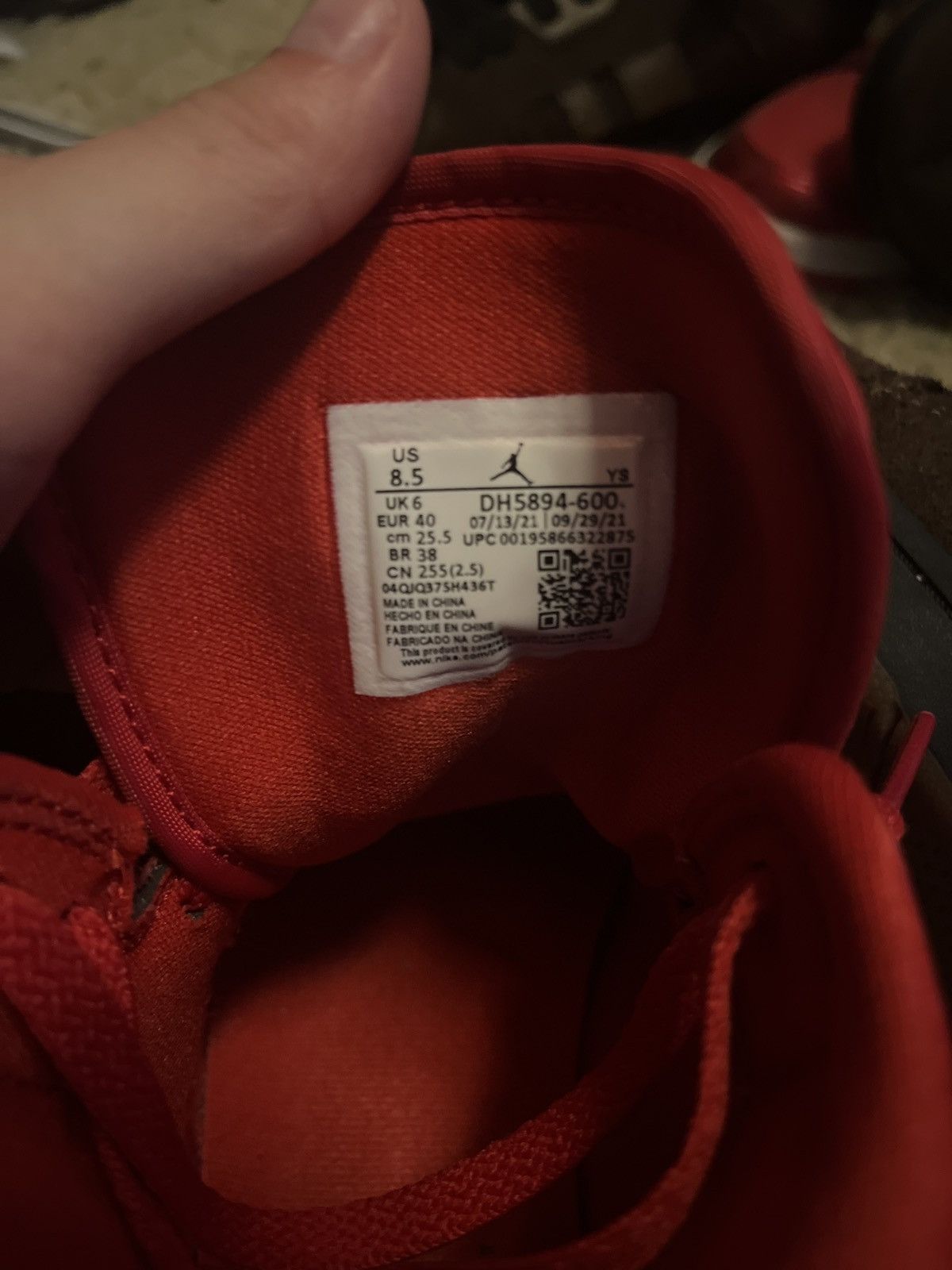 Nike pomegranate jordan 1 high Size US 8.5 / IT 38.5 - 7 Thumbnail