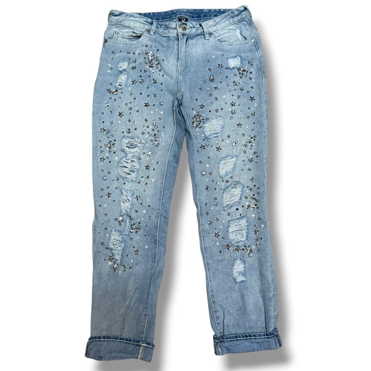 True Religion True Religion Boyfriend Big City stud embellished jeans Size 27" / US 4 / IT 40 - 1 Thumbnail