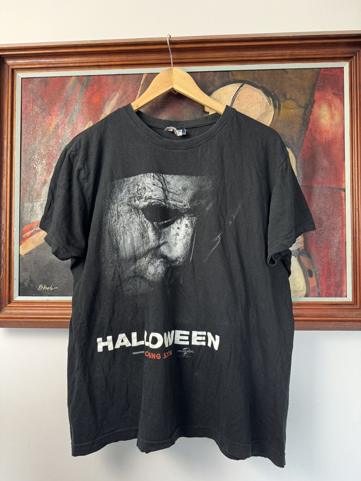 Vintage Halloween Michael Myers Movie Promo Tee Universal Vrg Vibe Size US L / EU 52-54 / 3 - 1 Thumbnail