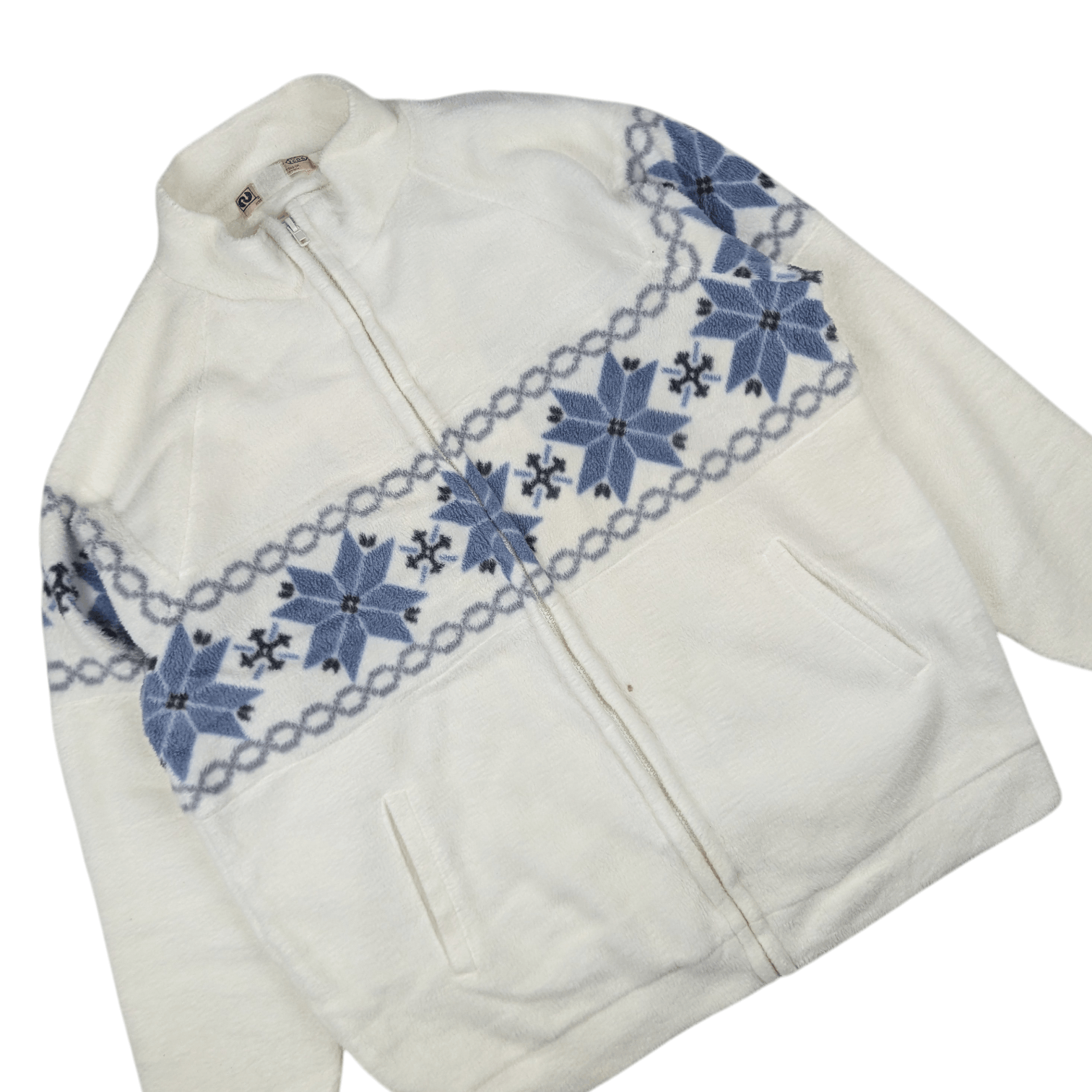 Japanese Brand Vintage 90's THIRD WAVE Floral Nice Design Fleece Jacket Size US L / EU 52-54 / 3 - 5 Thumbnail