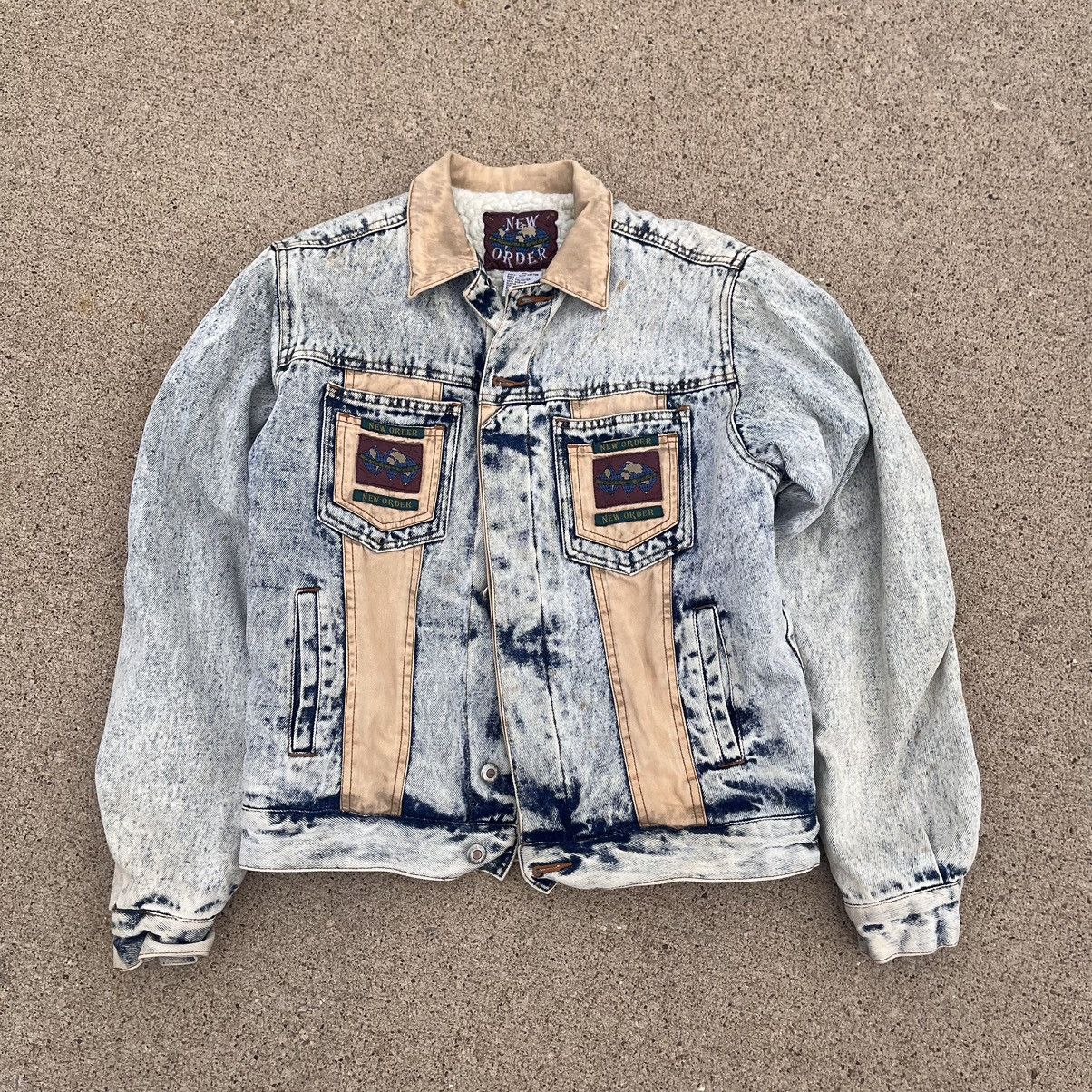 Vintage Denim offers Sherpa Jacket Grunge Jean Streetwear Y2K