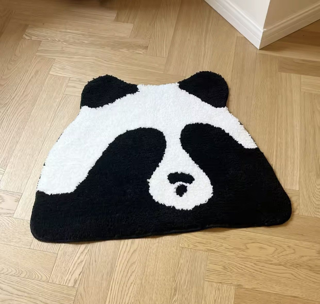 Other Cute Chinese Panda Tufting Mat Black White Size ONE SIZE - 4 Thumbnail