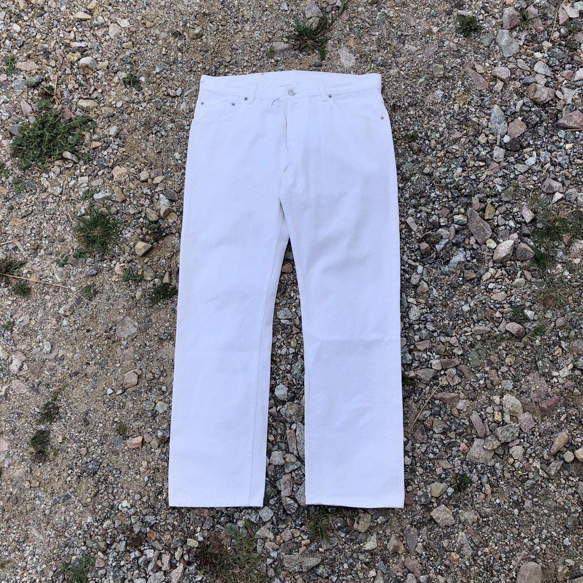 image of Arcteryx x Jil Sander White Relaxed Jeans Pants, Men's (Size 34)