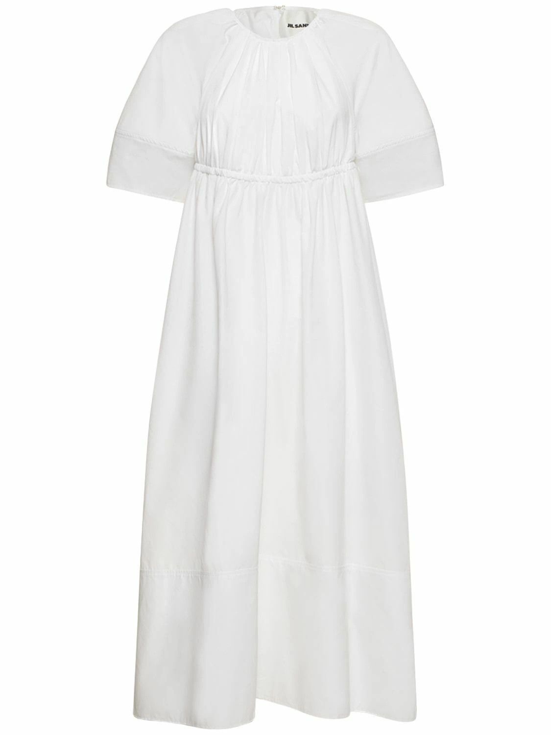 Jil Sander o1y0925 Midi Dress in White Size S / US 4 / IT 40 - 1 Thumbnail