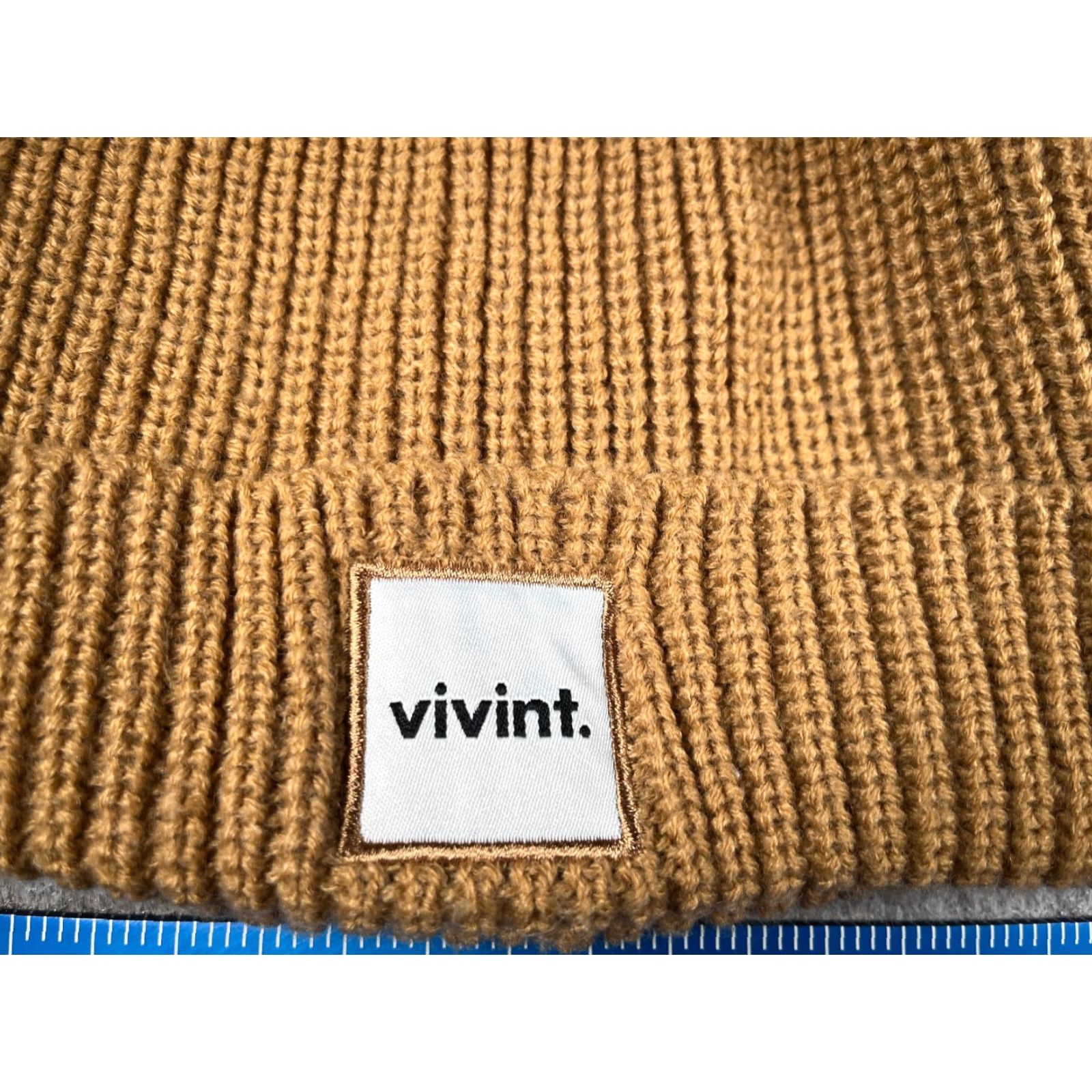 Doublet Vivint Beanie Toque Beanie Hat Adult One Size Beige Acrylic Knit Cuffed Security Outdoor Ski Trendy Mens Size ONE SIZE - 2 Thumbnail
