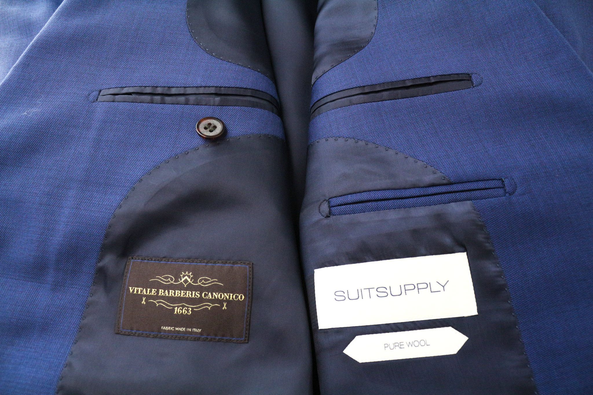 Suitsupply LAZIO UK42L Blue Slim Wool Blazer 74718 Size 42L - 5 Thumbnail