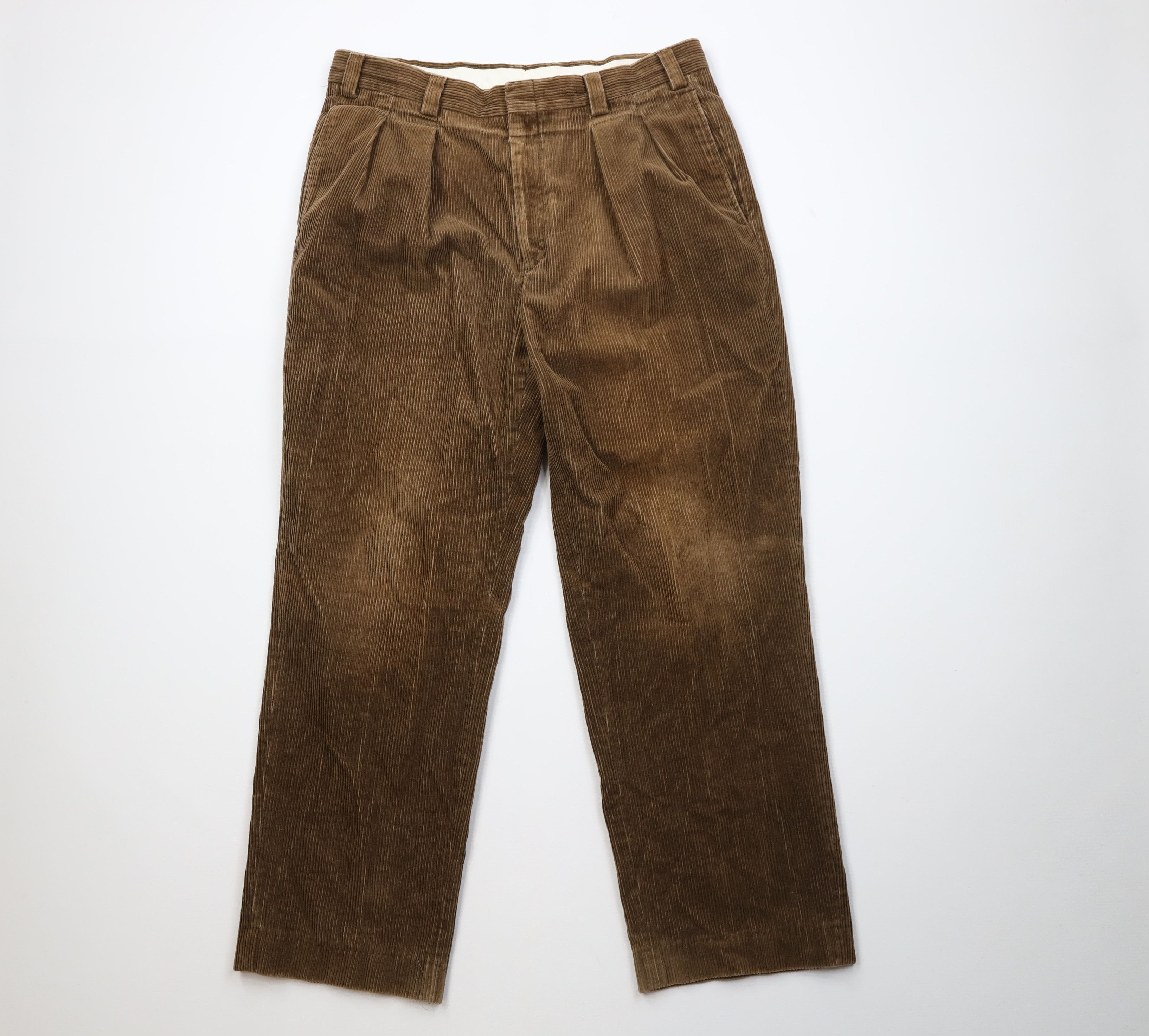 L.L. Bean Vintage 90s LL Bean Heavy Wide Leg Corduroy Chino Pants Size US 36 / EU 52 - 1 Thumbnail