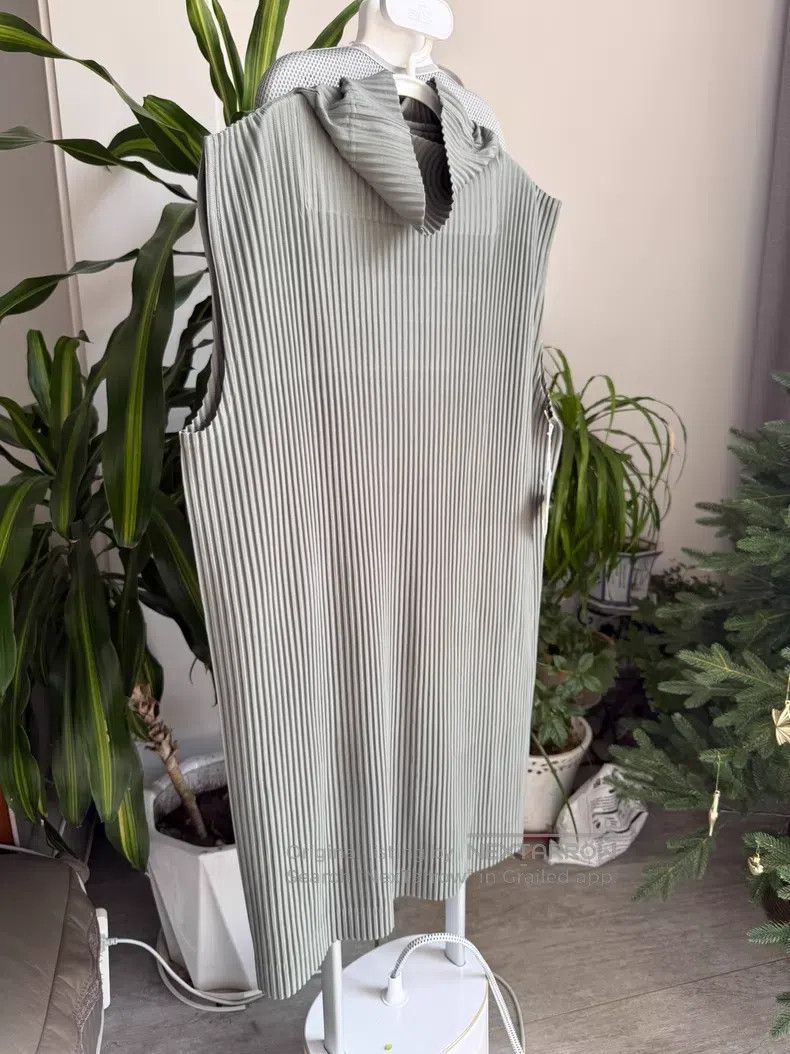 Issey Miyake Issey Miyake Bean Green Dress Size L / US 10 / IT 46 - 5 Thumbnail