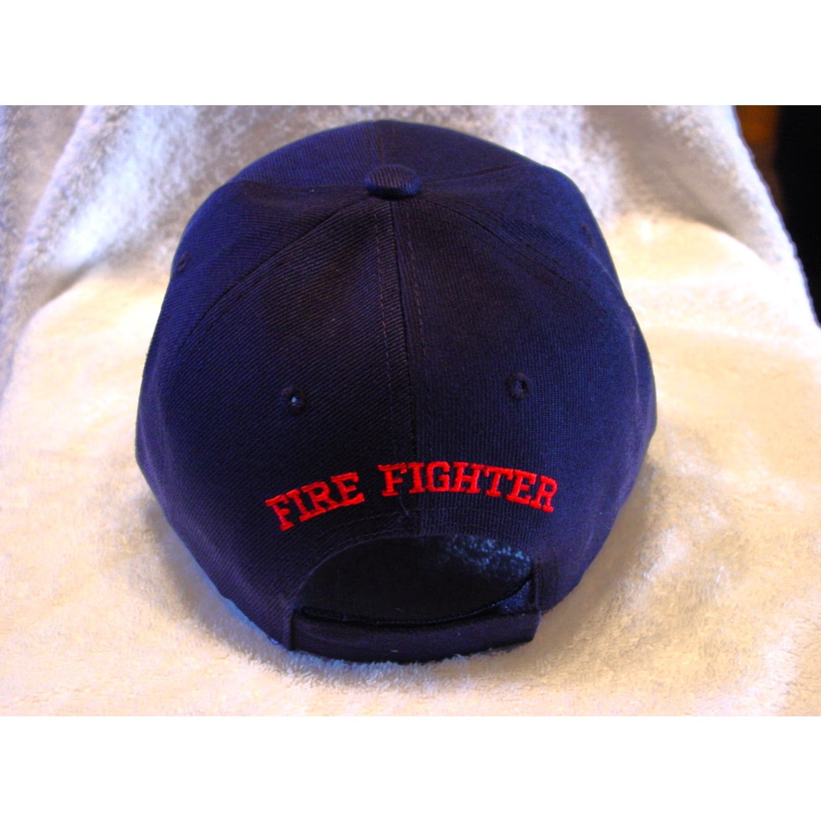 Vintage VINTAGE Firefighter Fire Truck Flames American Flag Baseball Cap Men Adjustable Blue Size ONE SIZE - 2 Thumbnail