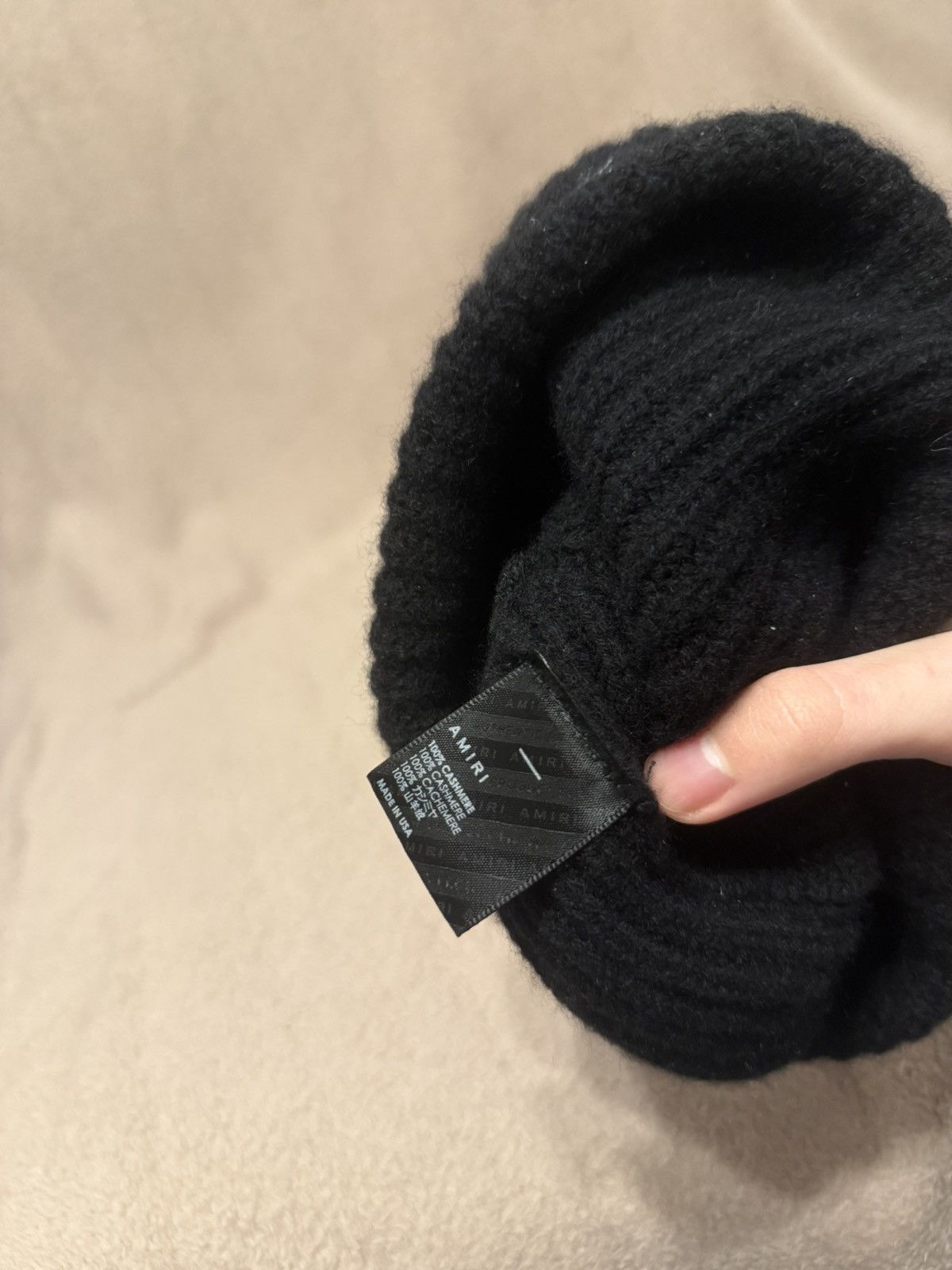 Amiri Cashmere 100% Beanie Black