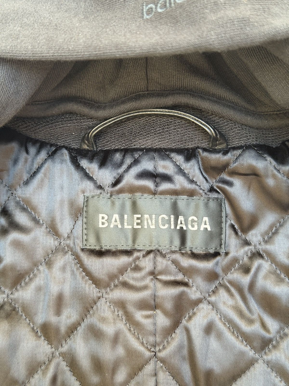 Balenciaga Balenciaga Shrunk Racer Hooded Layer Jacket Black Leather Size US XS / EU 42 / 0 - 14 Thumbnail