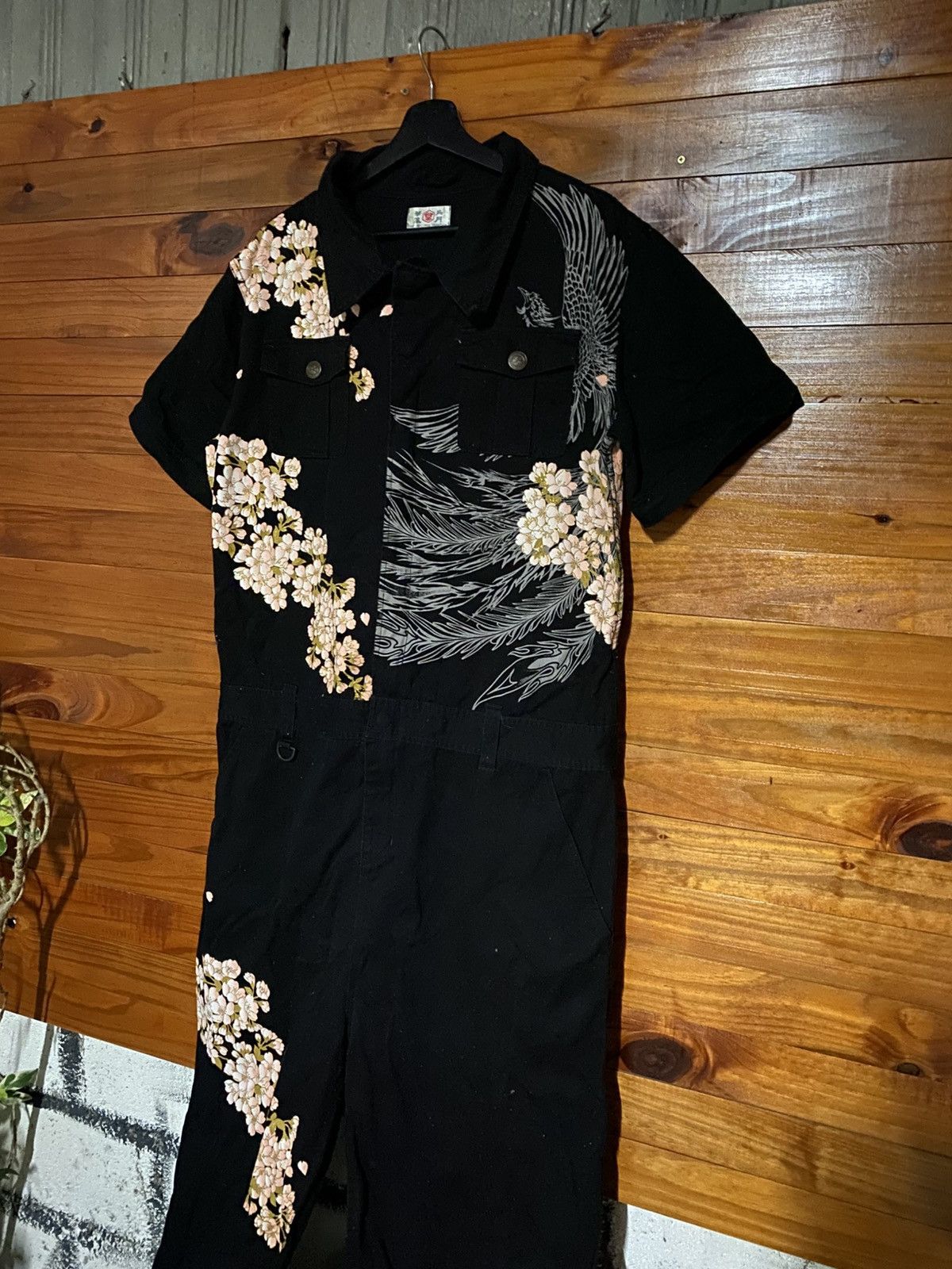 Japanese Brand Japanese Traditional Embroidered Phoenix Sakura Short-Sleeve Size US 40 / EU 56 - 5 Thumbnail