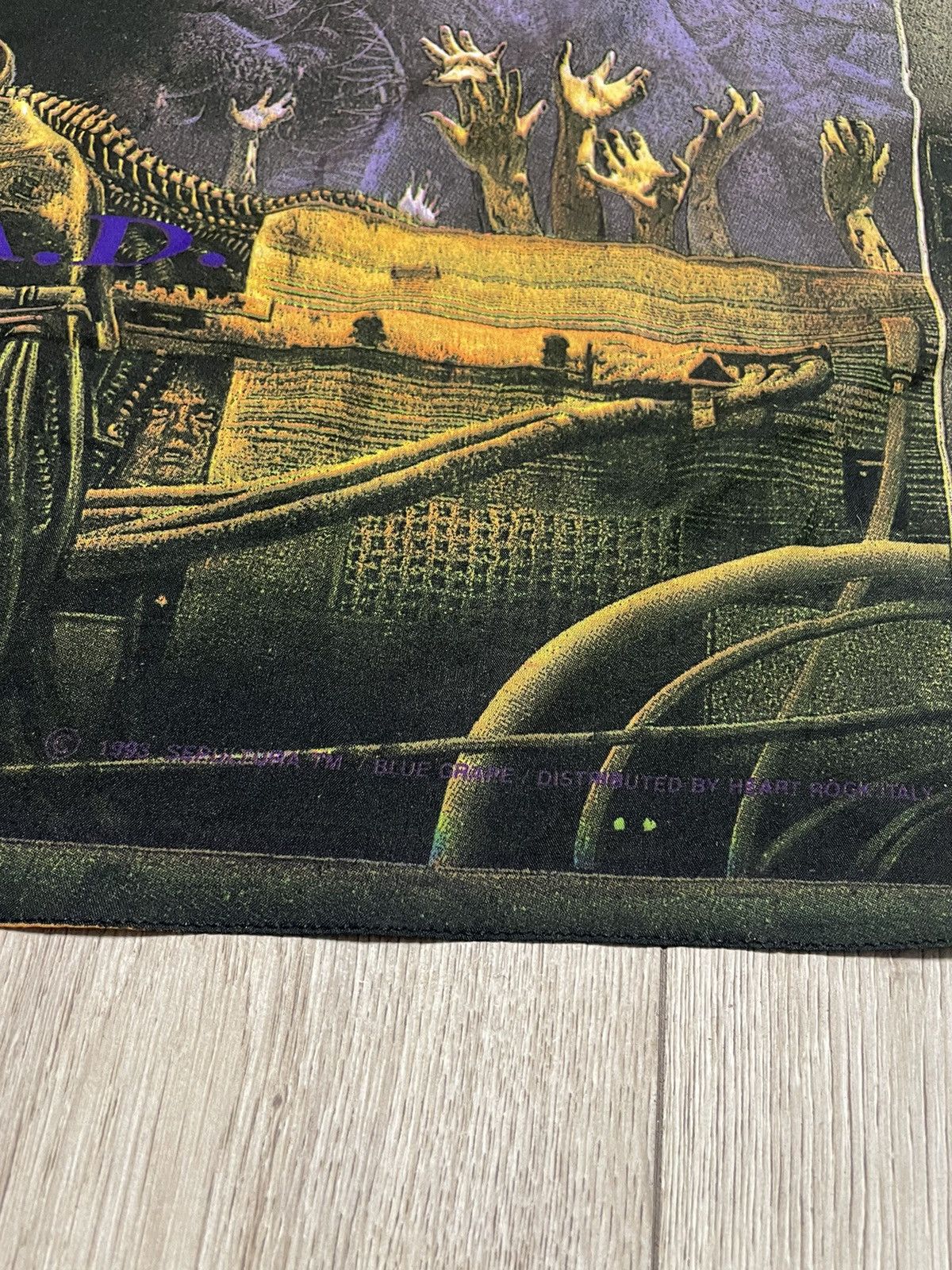 Band Tees Vintage 1993 Sepultura Chaos AD Band Poster Rare Scarf Size ONE SIZE - 18 Thumbnail