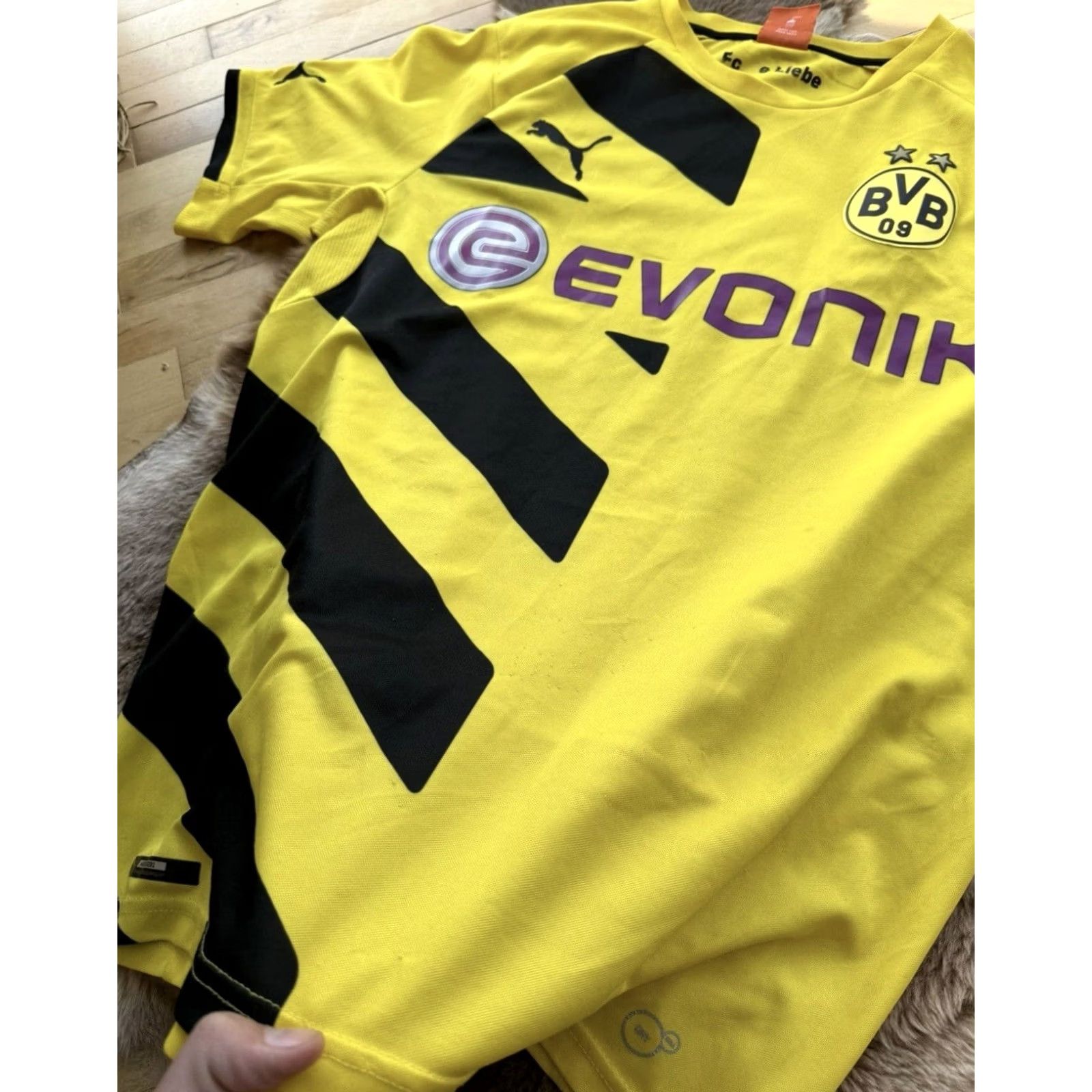 Puma PUMA BVB DORTMUND SOCCER JERSEY 2014-2015 FOOTBALL SHIRT M MEN Yellow Jersey, Aztec, USA, Vintage, 90s, Streetwear, Y2K, Sports Size US M / EU 48-50 / 2 - 4 Thumbnail