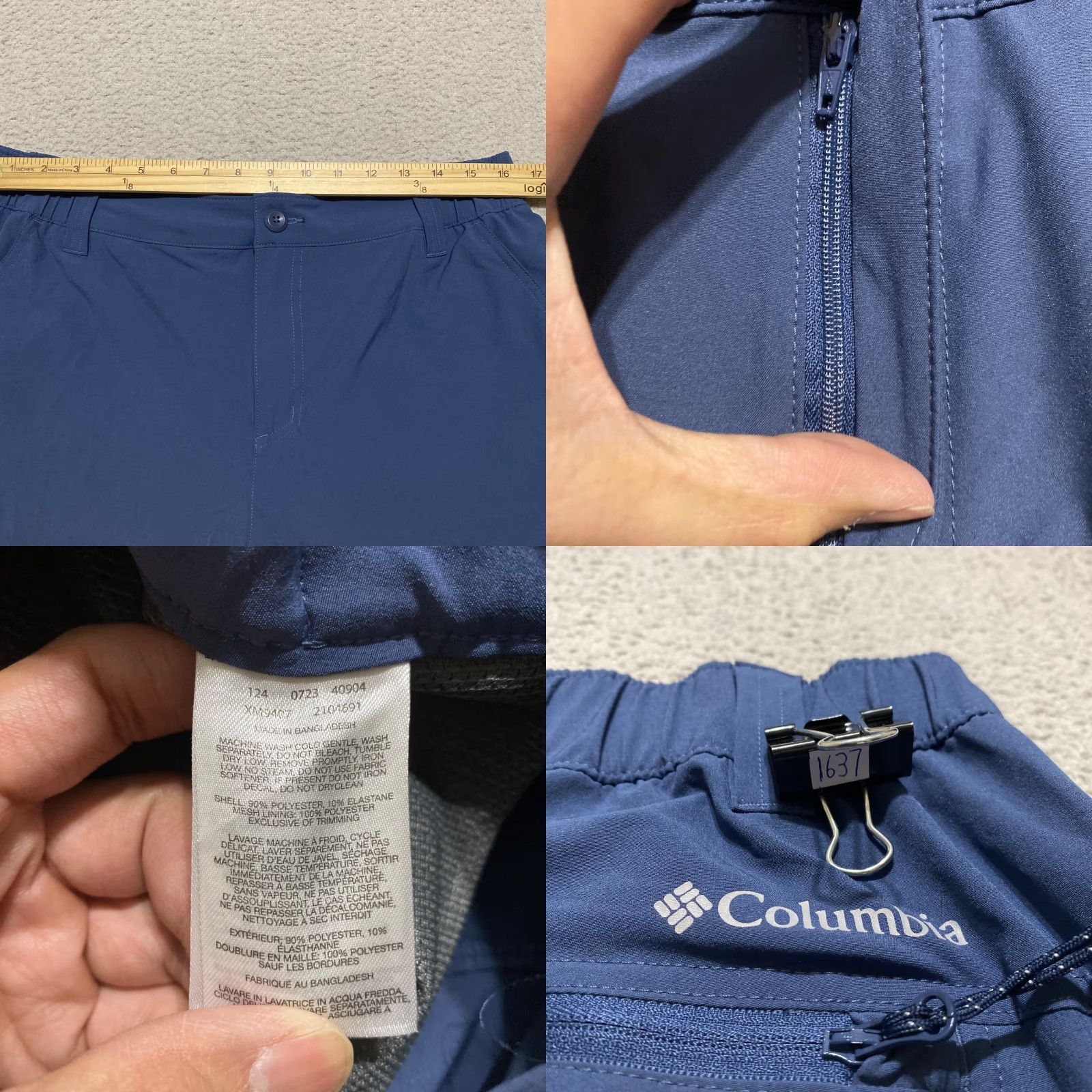 Vintage Columbia Mens Short Large Blue Cargo Inseam 9" Outdoor Hiking Pockets Mid Rise Size US 33 - 8 Thumbnail