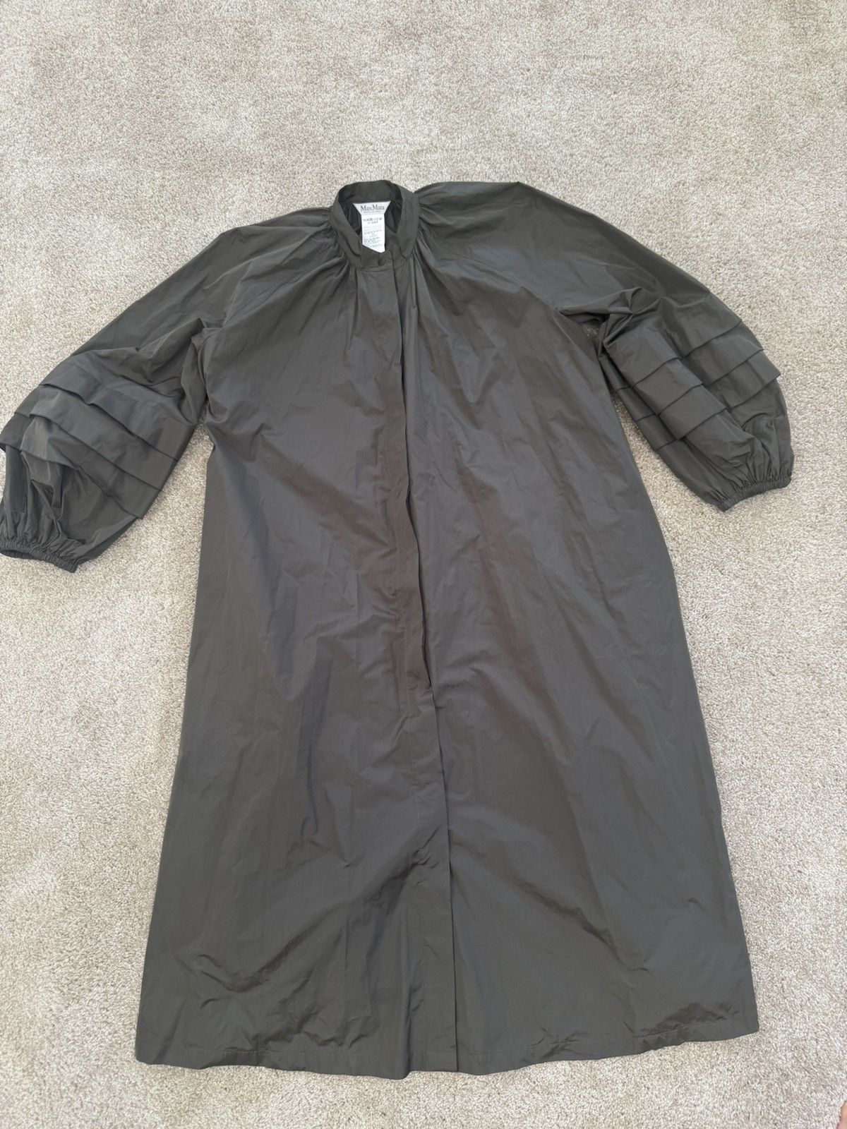 Max Mara Max Mara Studio Black Midi Coat – Balloon Sleeves Size XL / US 12-14 / IT 48-50 - 9 Thumbnail