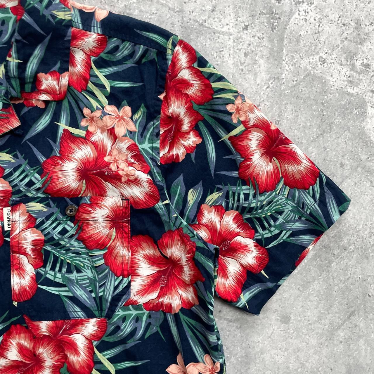 Penfield Penfield Hawaiian Short Sleeve Shirt Green/ Red Size M Size US M / EU 48-50 / 2 - 8 Thumbnail