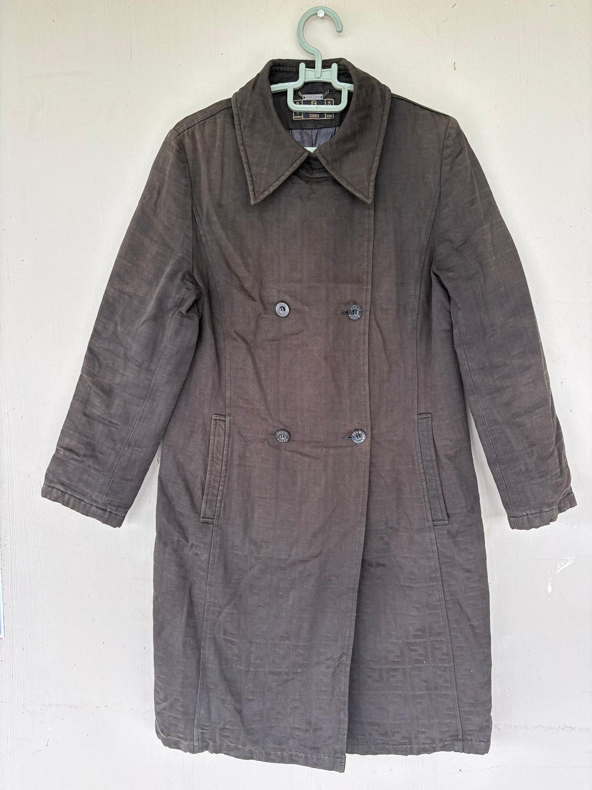 Fendi Vtg Fendi Roma Monogram Double Breast Long Jacket Design Size US S / EU 44-46 / 1 - 1 Thumbnail