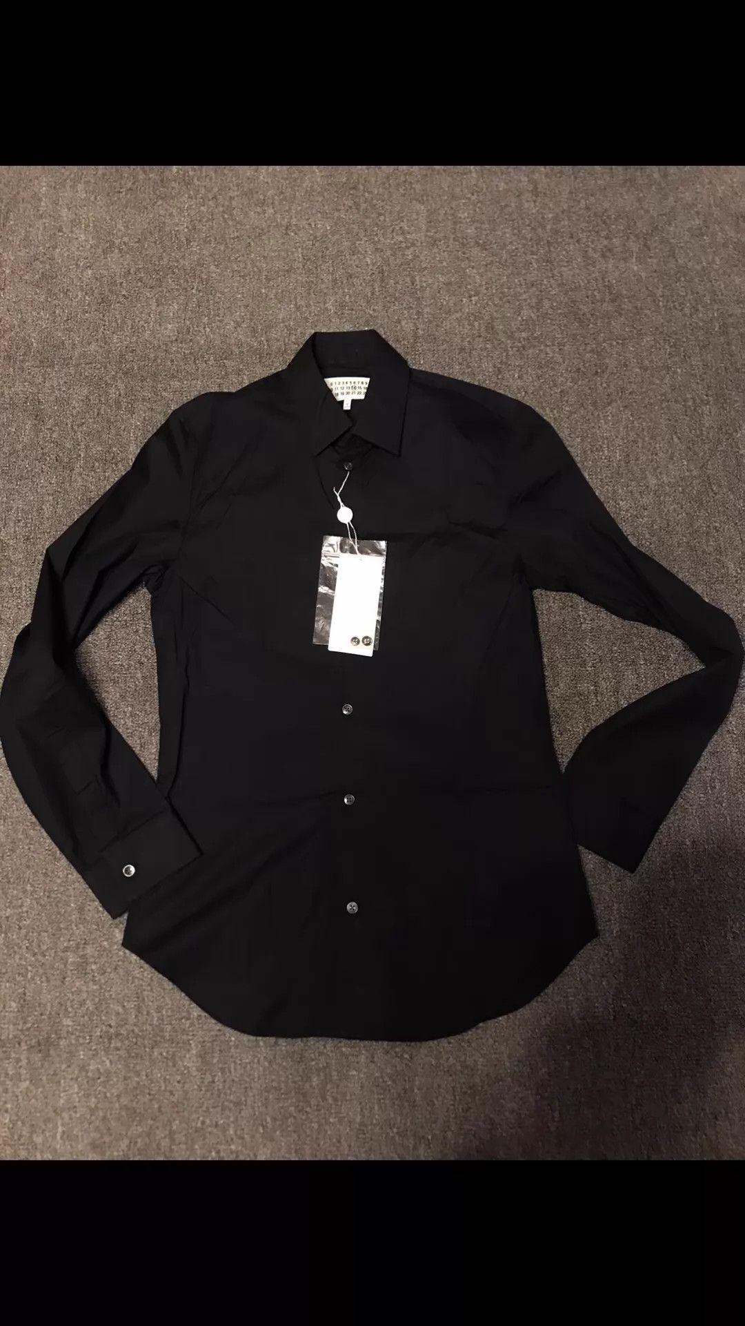 Maison Margiela Maison Margiela Black Cotton LS Shirt 38 Unisex w/ 4C Label Size US S / EU 44-46 / 1 - 3 Thumbnail