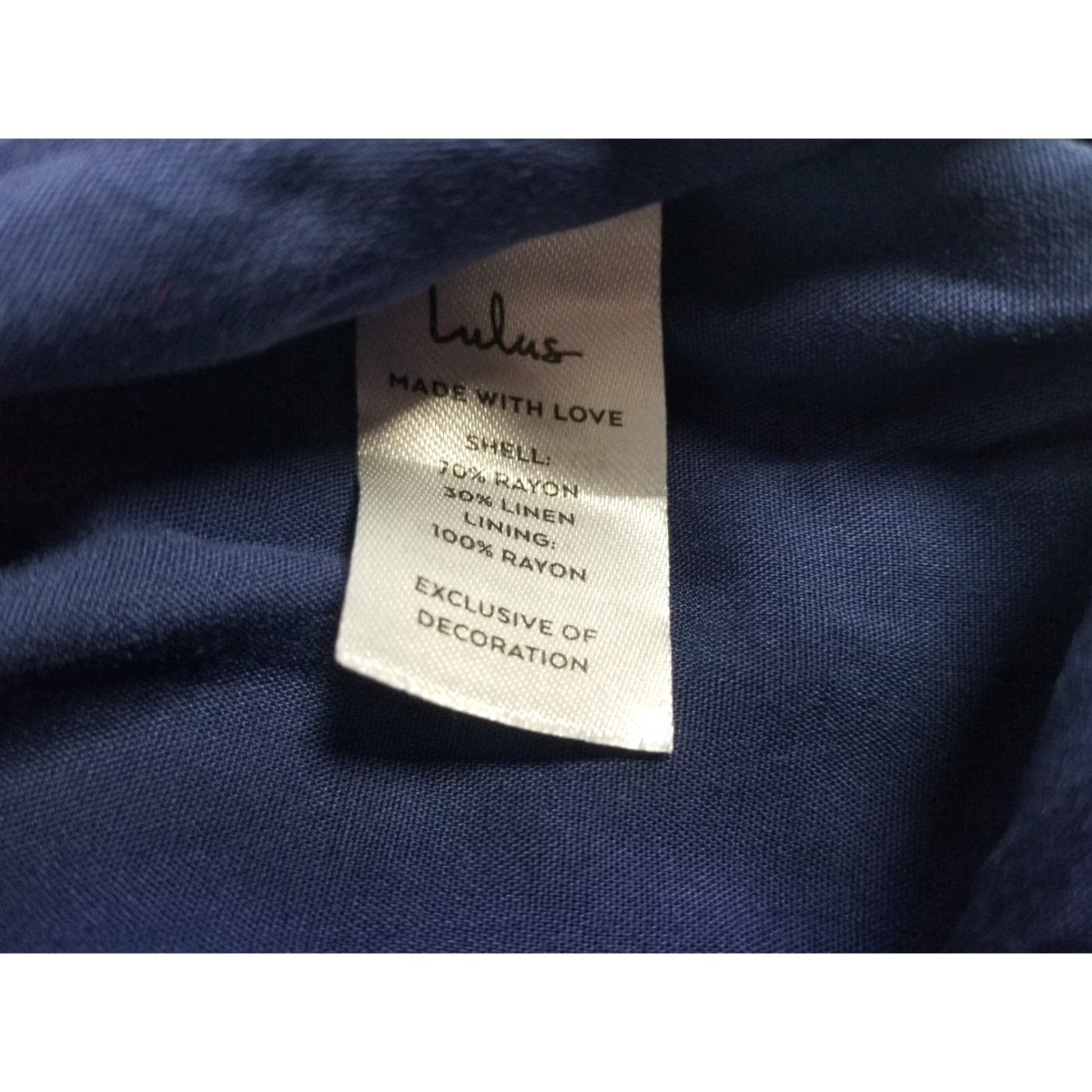 Lulus Lulus Linen Blend Tank Dress Women's Small Blue Fringe Hem Sleeveless Short Dress 90s Bohemian Beach Casual Party/Cocktail Size S / US 4 / IT 40 - 7 Thumbnail