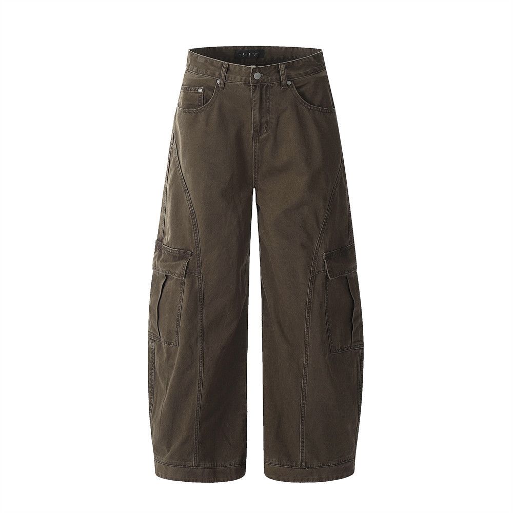 Japanese Brand × Jean Loose stitching washed cargo punk distressed scimitar pants Size US 32 / EU 48 - 1 Thumbnail
