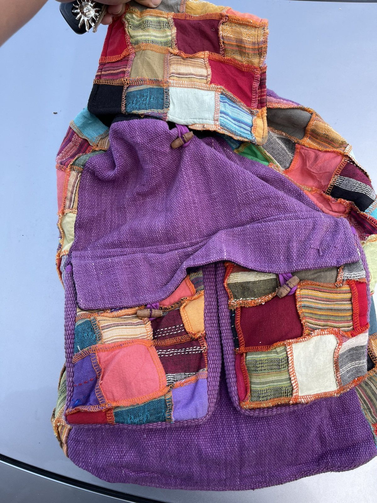 Japanese Brand VINTAGE 90’s PATCHWORKS BACKPACK STREETWEAR Size ONE SIZE - 5 Thumbnail
