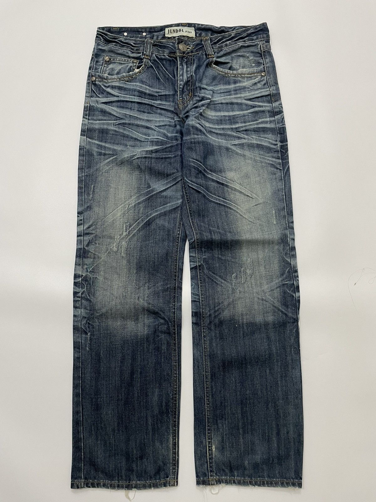 If Six Was Nine Destroy Punk Wash denim Jundol Japan Size US 32 / EU 48 - 1 Thumbnail