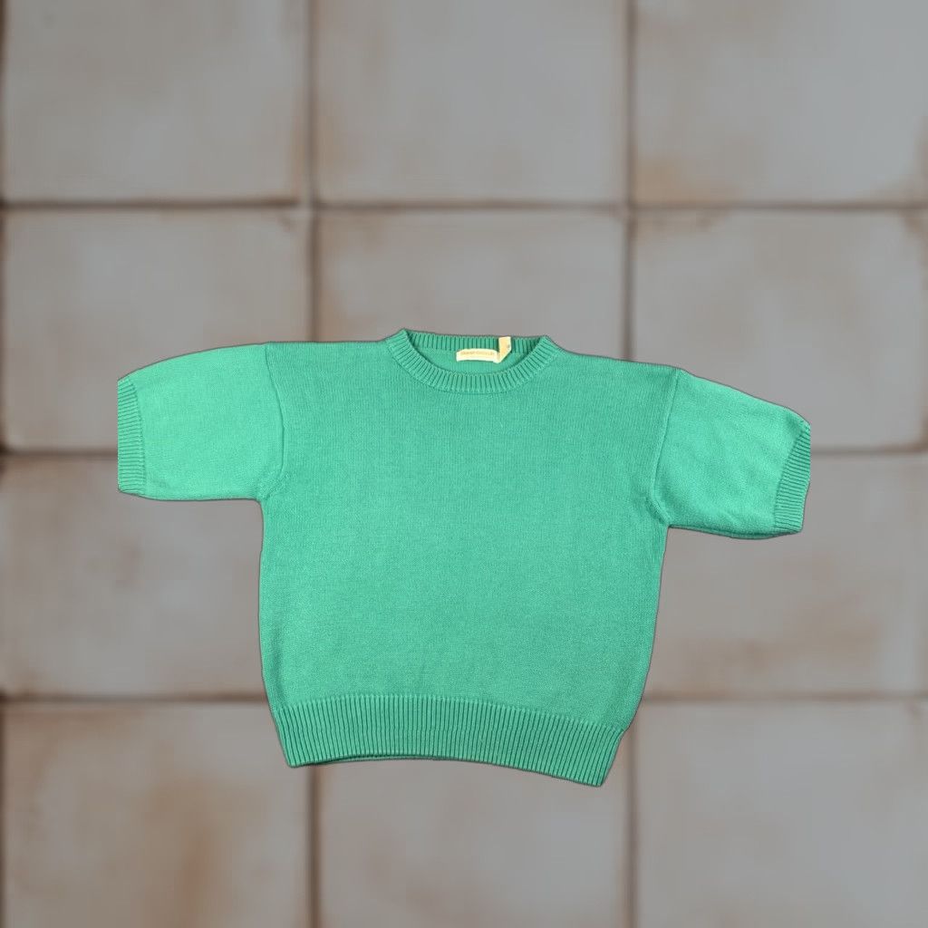 Brooks Brothers VINTAGE Brooks Brothers Sweater Women’s Small Green Cotton Short Sleeve 80s Size S / US 4 / IT 40 - 1 Thumbnail
