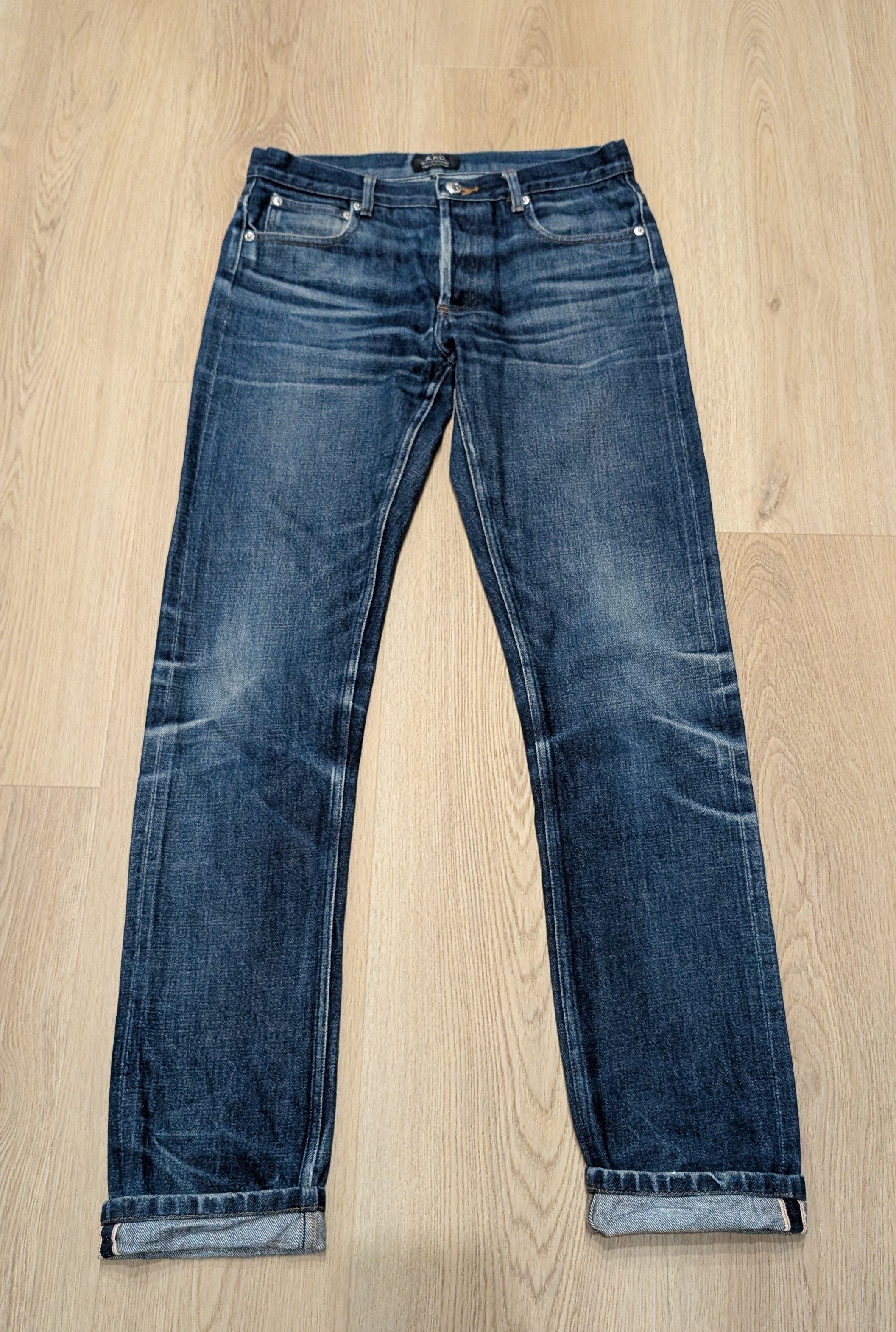 A.P.C. A.P.C. Standard Blue Jeans Selvedge Distressed Faded Size US 29 - 1 Thumbnail