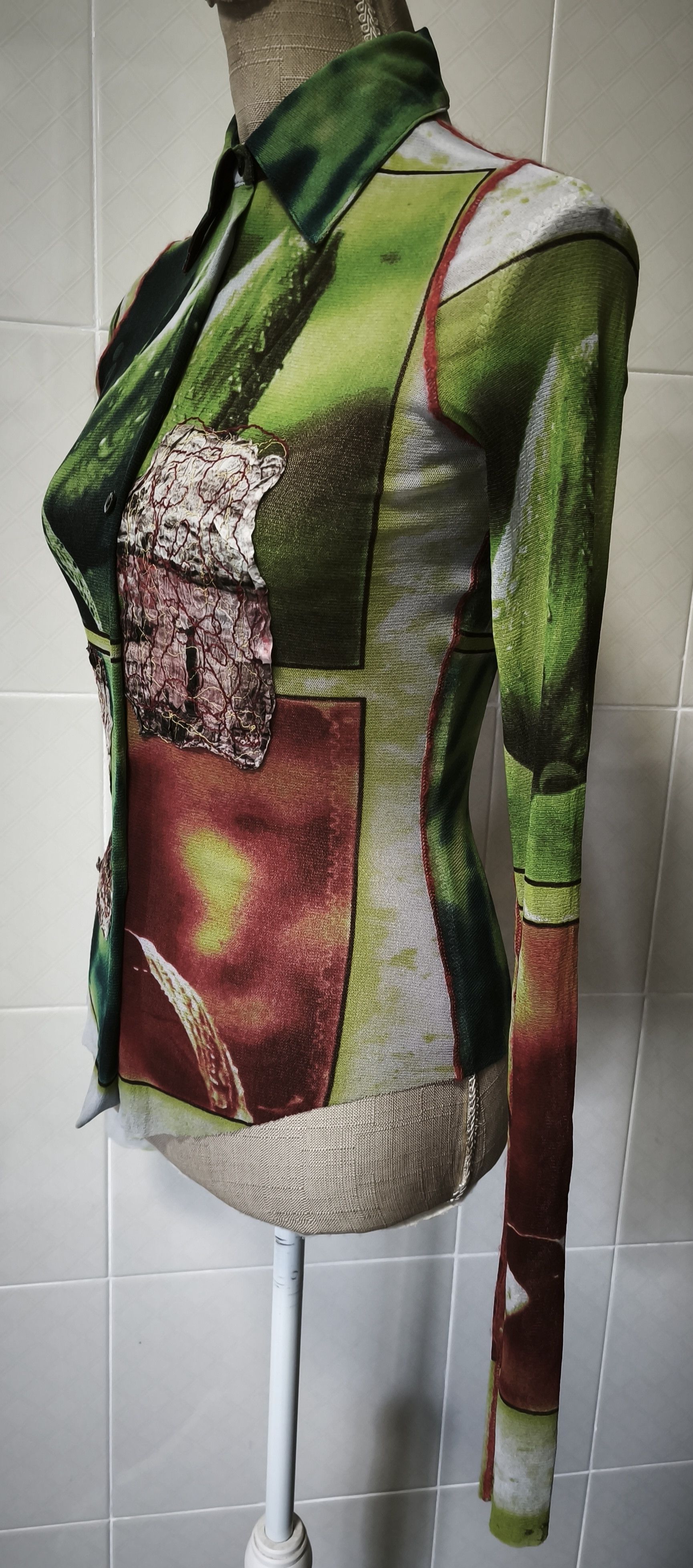 Jean Paul Gaultier Sping 2002 - Plants Photos print mesh top Size S / US 4 / IT 40 - 17 Thumbnail