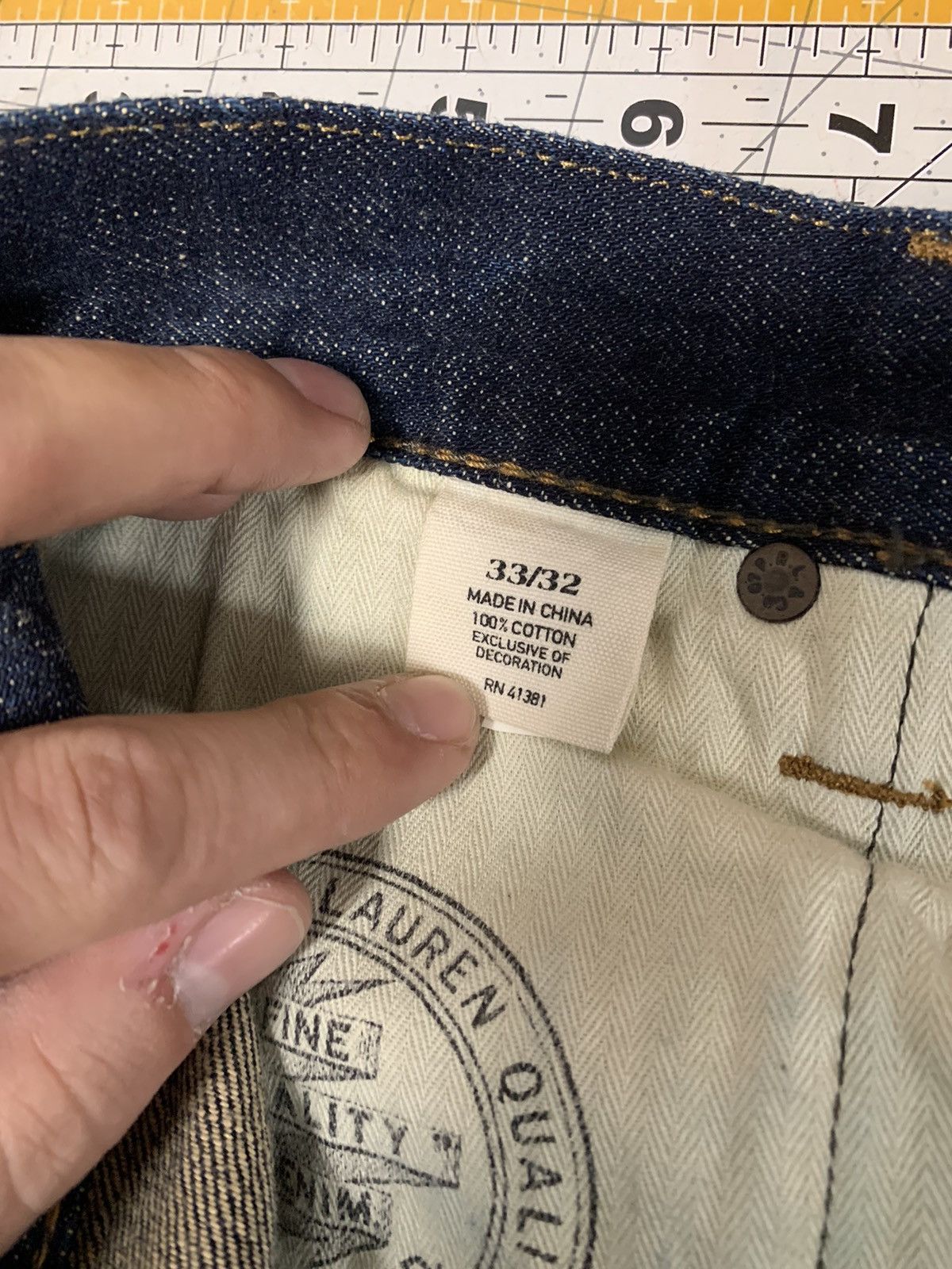 Polo Ralph Lauren Polo Ralph Lauren Selvedge Slim Straight Jeans Size US 33 - 7 Thumbnail