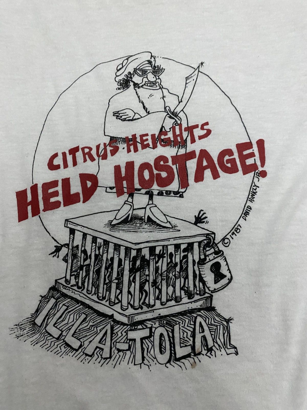 Vintage Vintage 80s Citrus Heights Held Hostage David Hinky Jr. Size US M / EU 48-50 / 2 - 6 Thumbnail