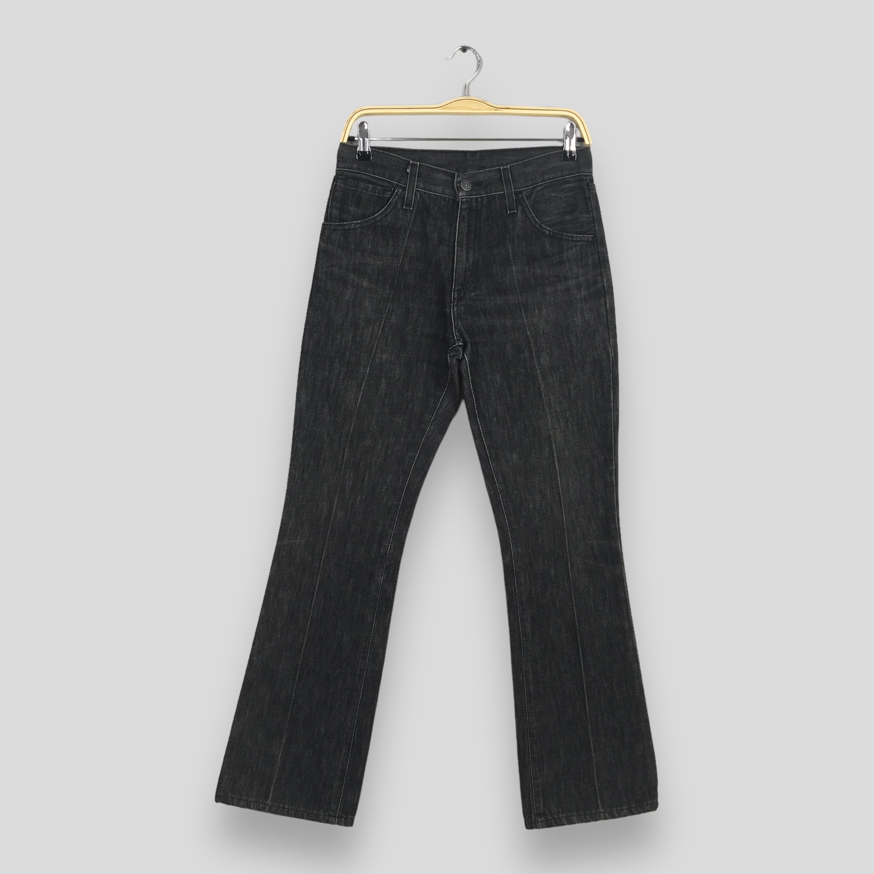 image of Size 28X30 Levi's 517 Faded Stonewash Flare Bootcut Jeans in Black, Men's