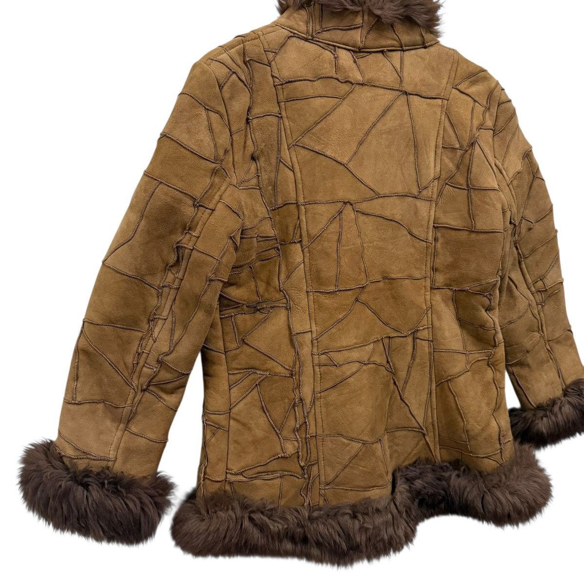 Issey Miyake Vintage Genuine Sheep Leather Fur Jacket Patchwork Size M / US 6-8 / IT 42-44 - 8 Thumbnail