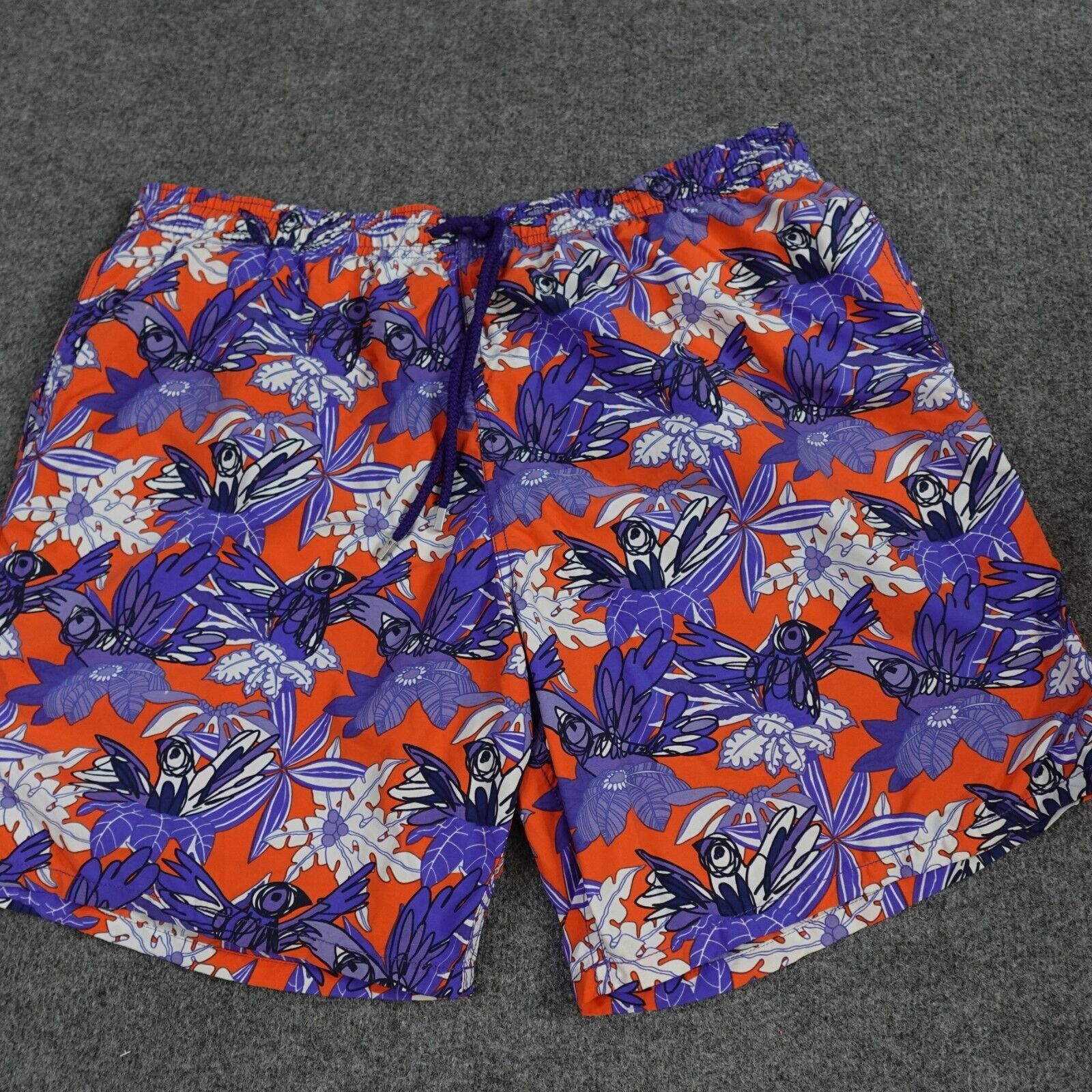 Vilebrequin Mens Shorts 5XL Blue Geometric Pattern Swim Trun