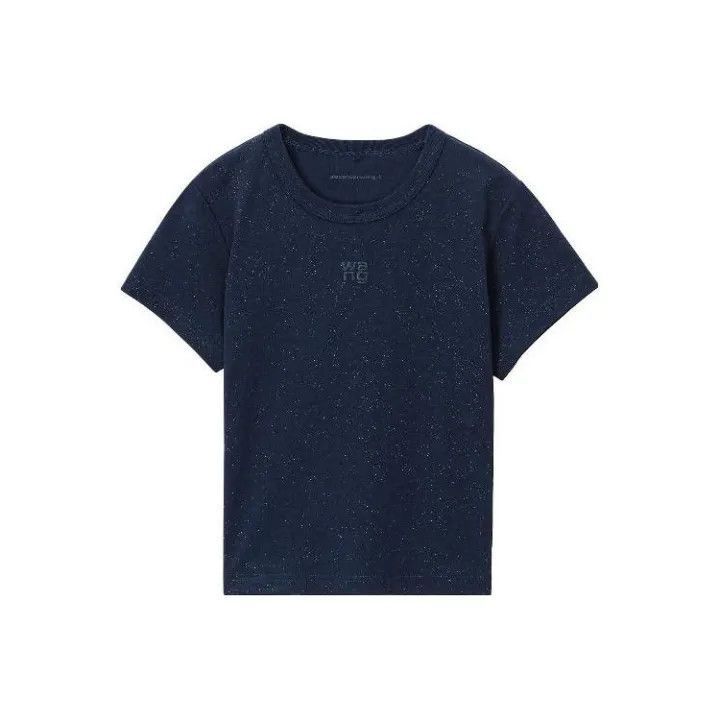 Alexander Wang Alexander Wang Blue Sequin Graphic T-Shirt - Size L / US 10 / IT 46 - 1 Thumbnail