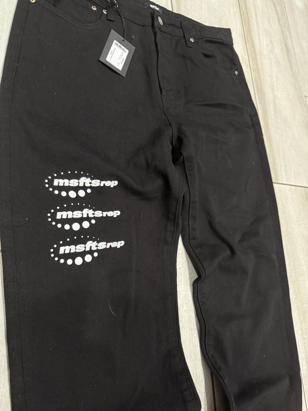 Jaden Smith × Msftsrep × Vintage msftsrep fw/21 antigravity logo print jeans Size US 34 / EU 50 - 2 Thumbnail